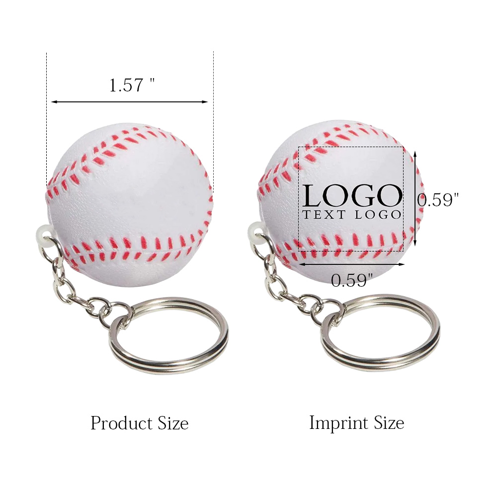 Baseball Stress Ball Keychain 2