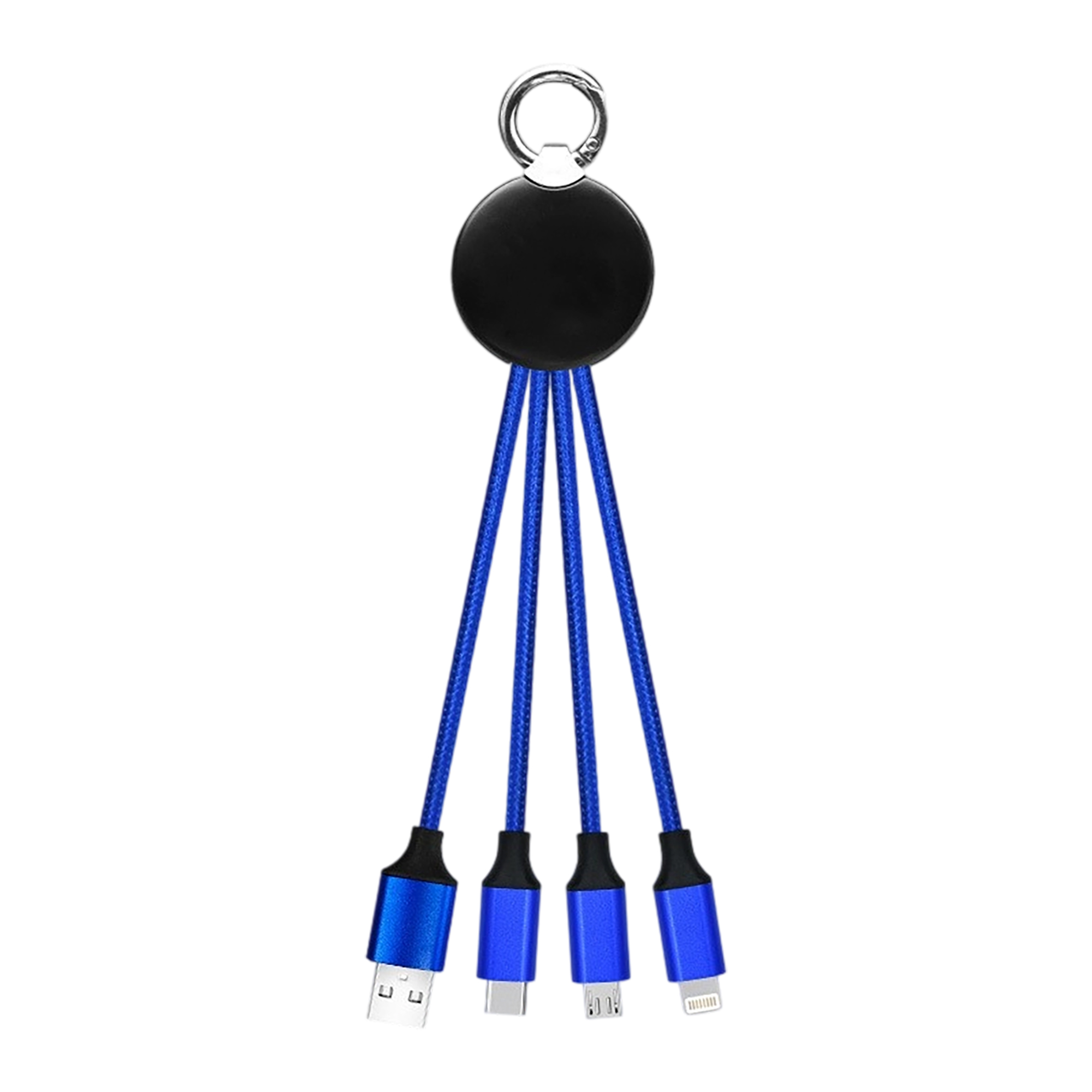 Nylon Three In One Charging Cable With Light Up Logo 4