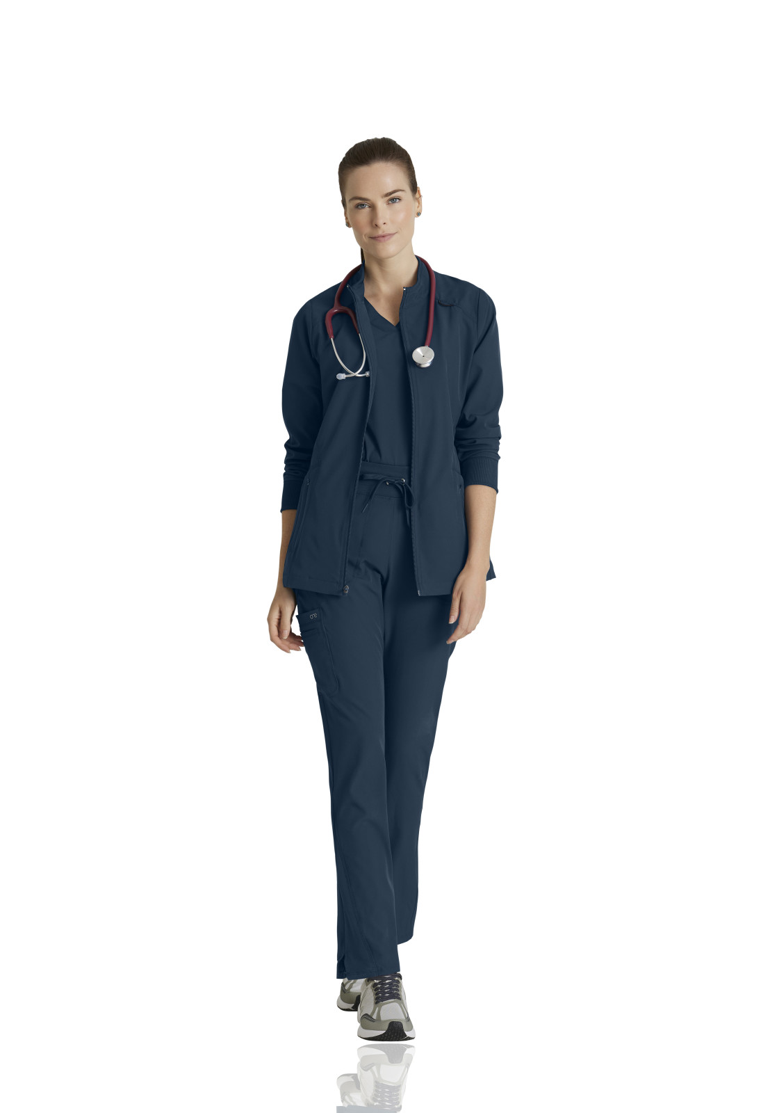 Barco One - Women's Four-Pocket Zip-Up Venture Warm-Up Scrub Jacket 20