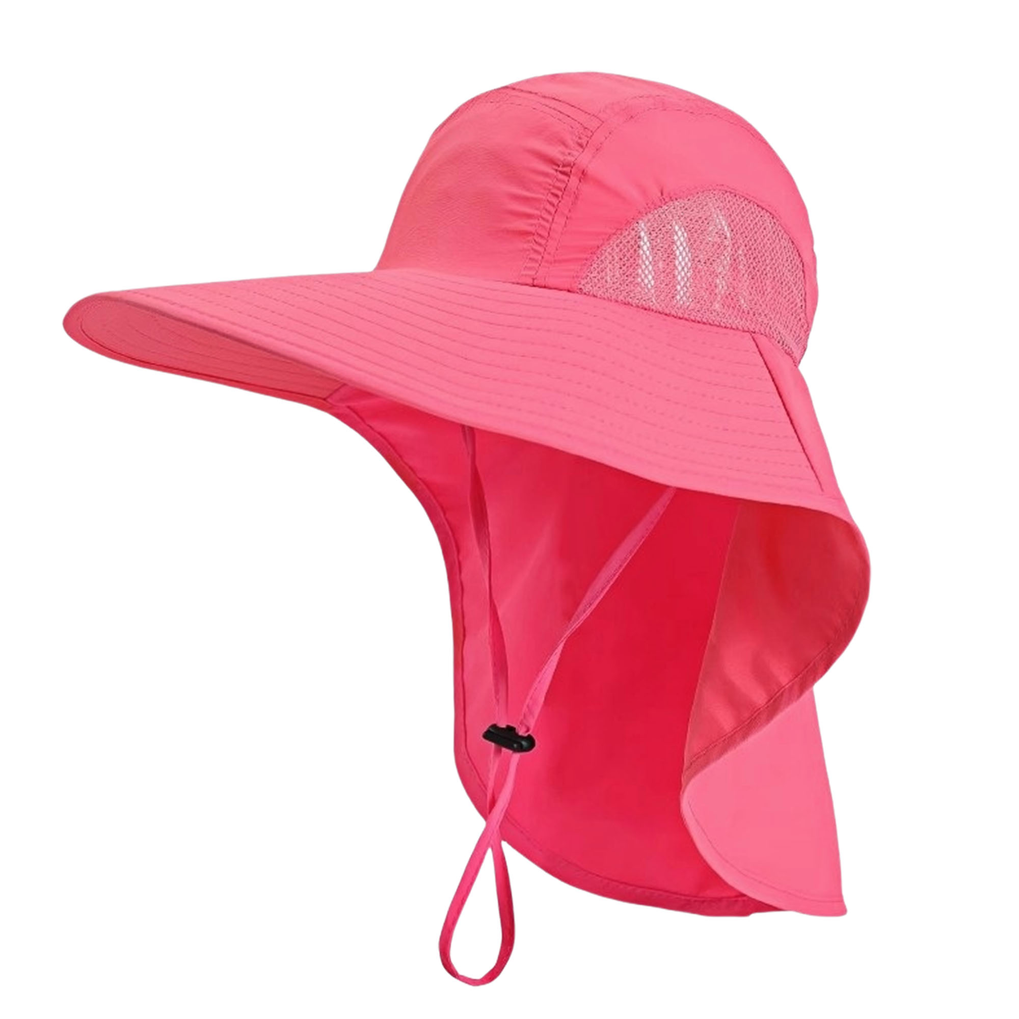 Men's UV Protection Wide Brim Fishing Hat with Neck Flap 13
