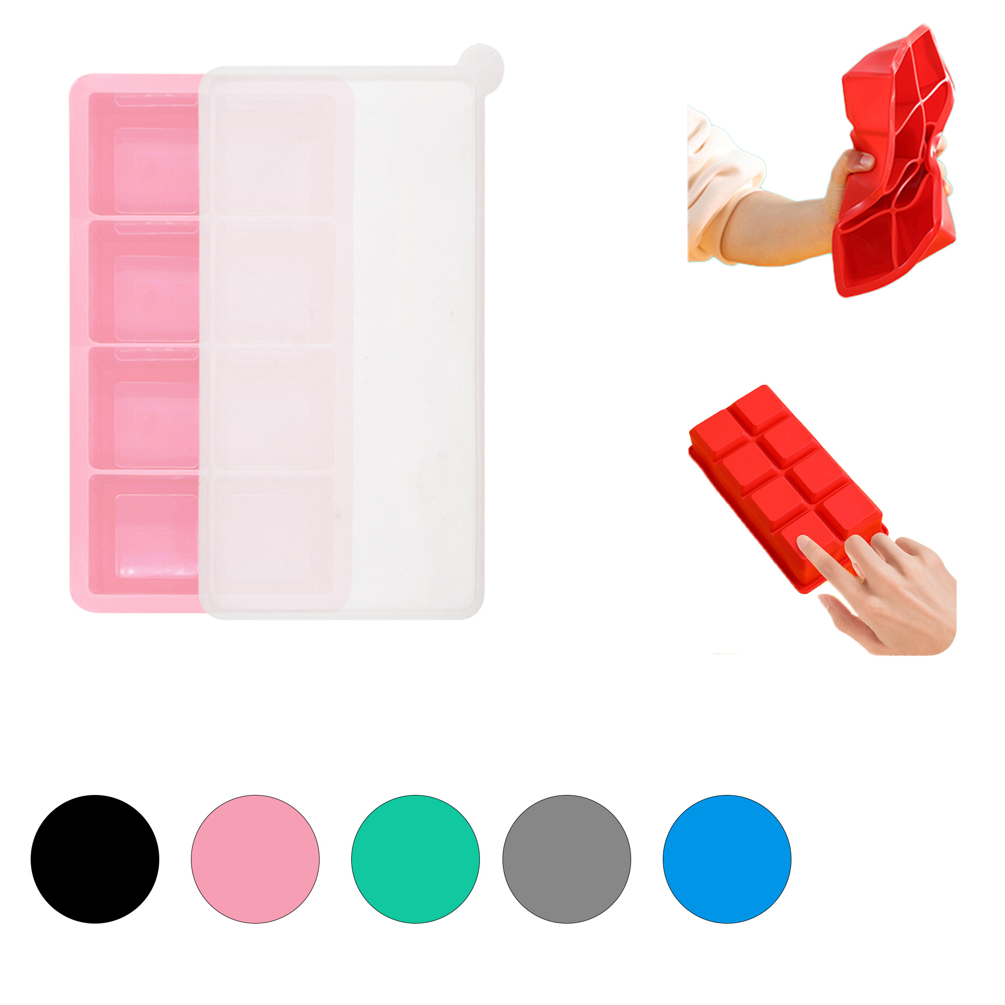 MOQ 30 Rectangular Ice Container Set with Lid 3