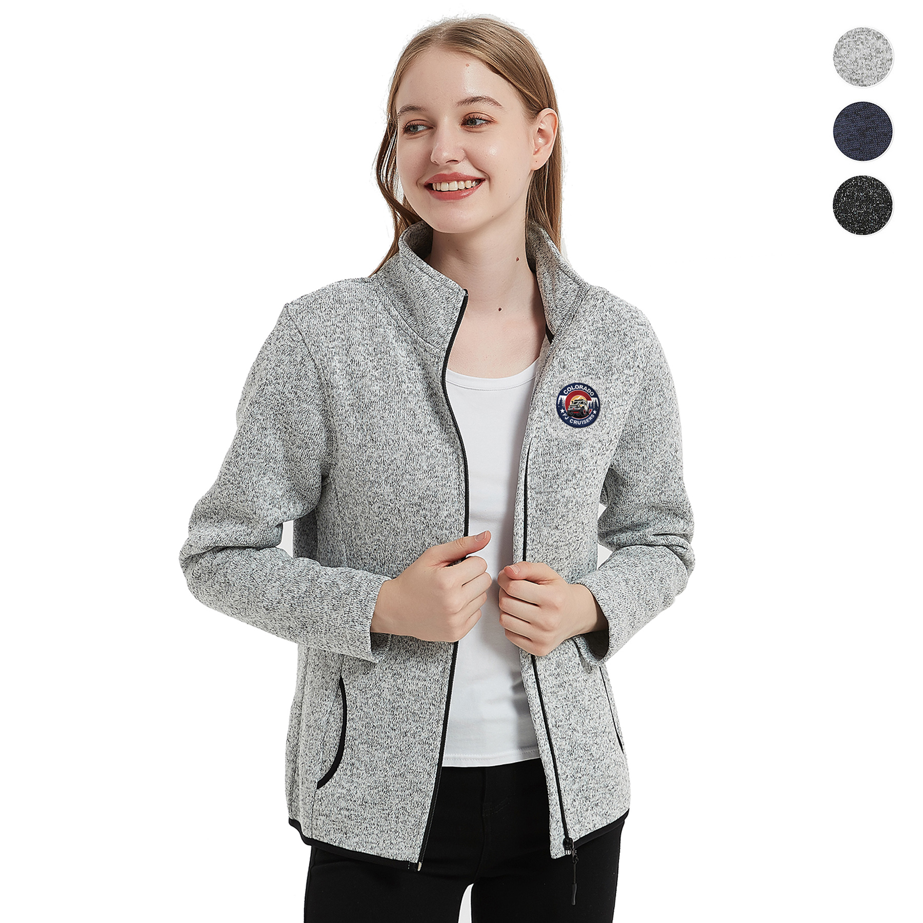 Women's Full-Zip Sweater Fleece Jacket 6