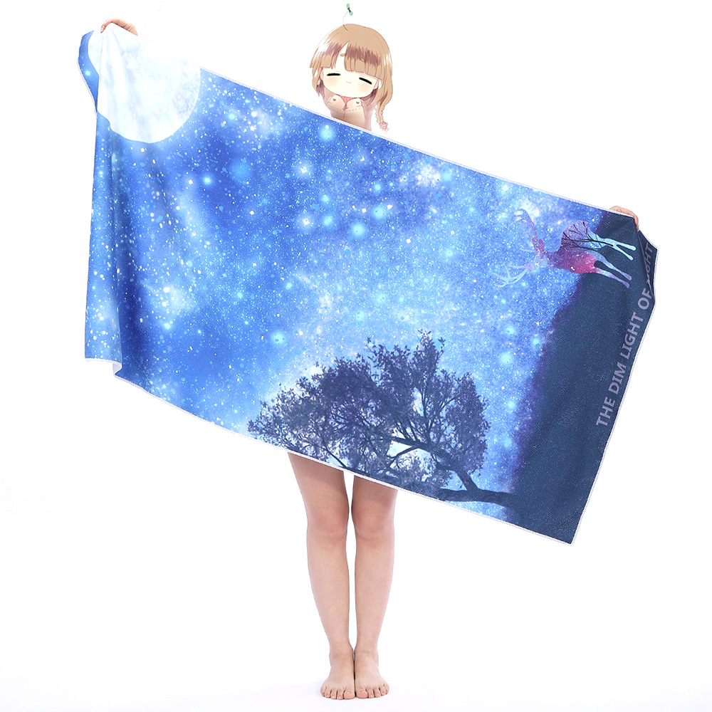 Full color print 59'' x 29'' 260g beach towel 3