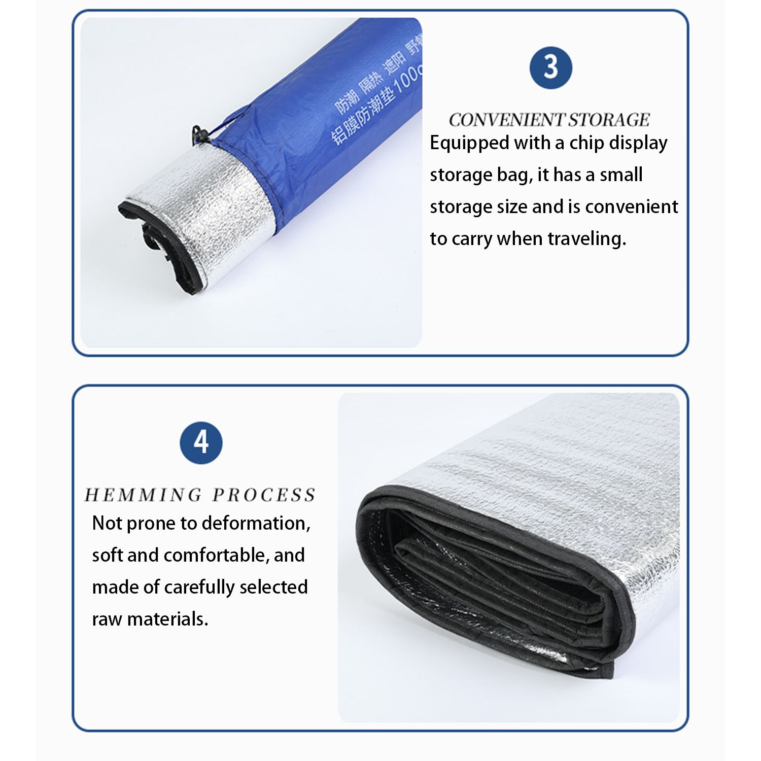 Foldable Waterproof Aluminum Film Picnic Mat 6