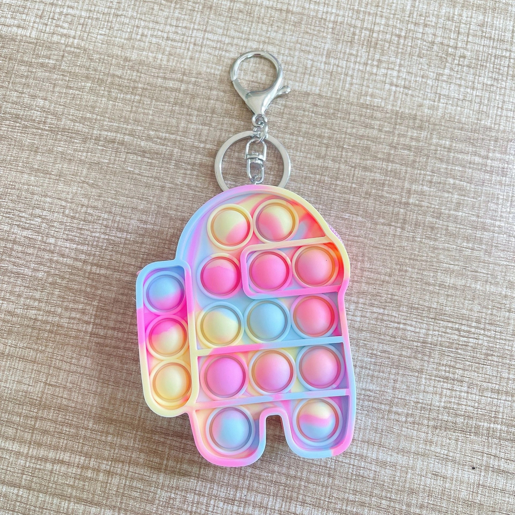 Astronaut Silicone Bubble Sensory Toy Wallet Coin Purse 5