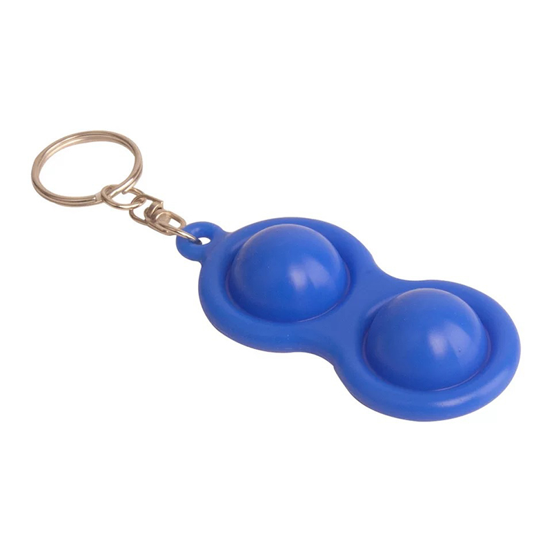 Pure Silicone 2PCS Bubbles Dimple Sensory Fidget Toys w/Keychain 7