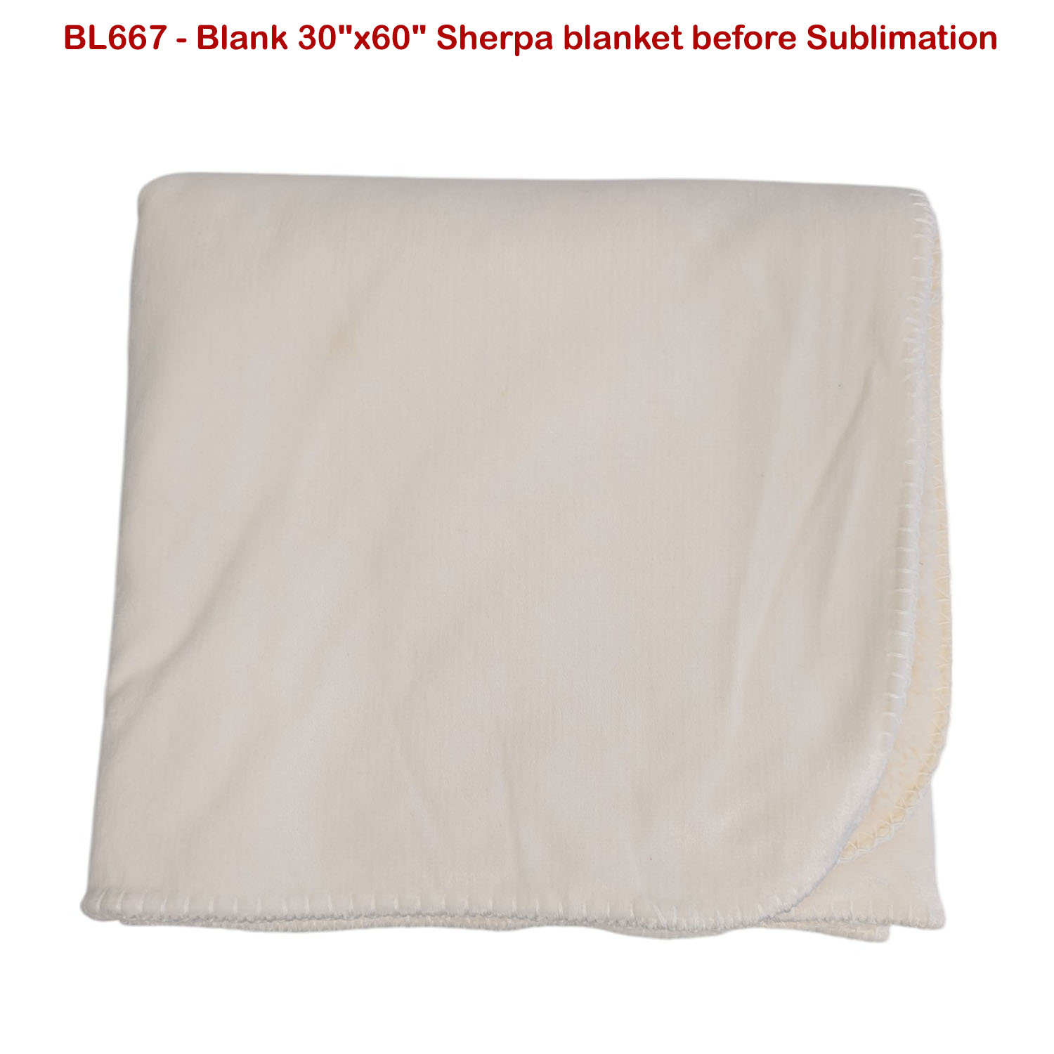 Sherpa Faux Wool Lined Micro Mink Throw, 30x60, Sublimated Edge to Edge 1 side 4