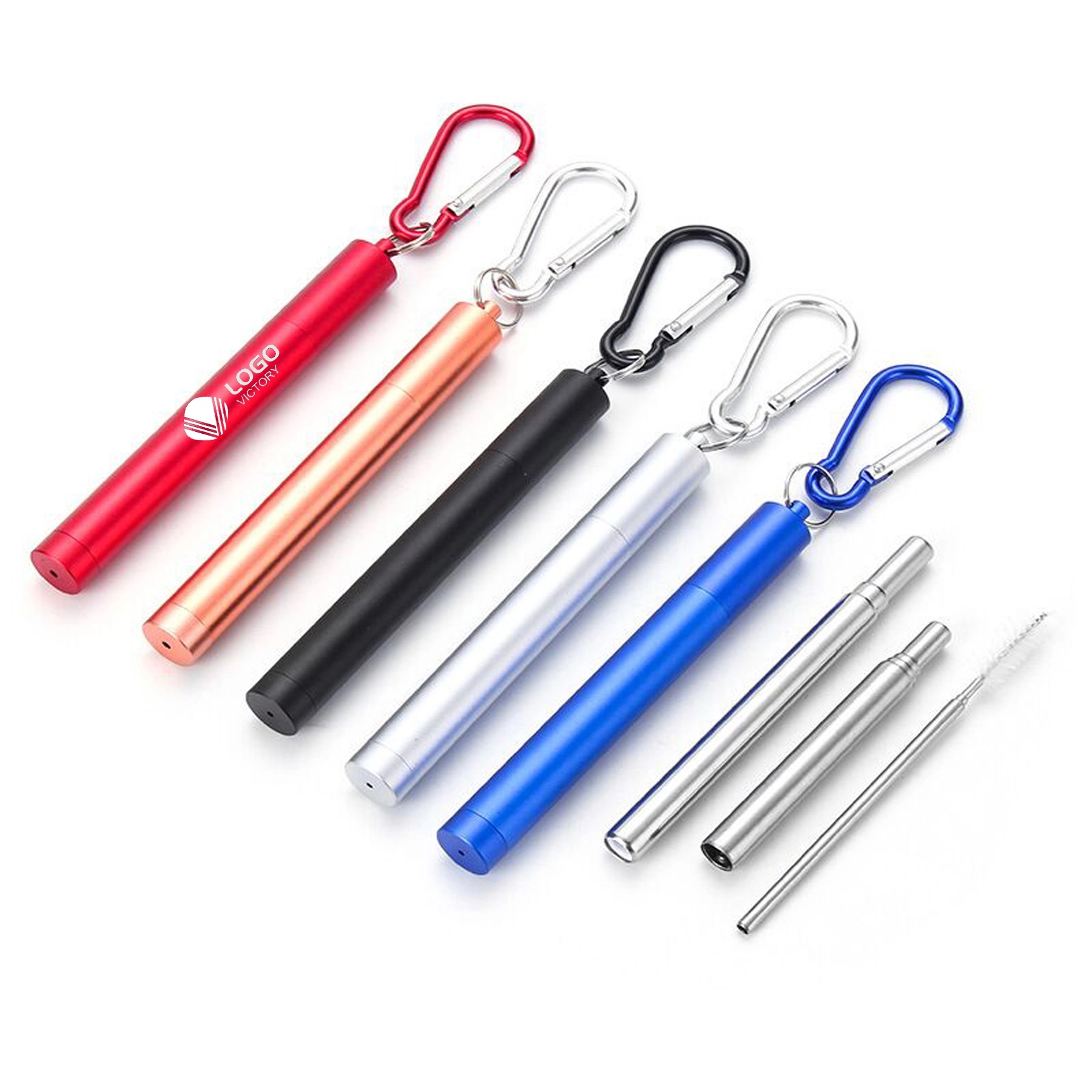 Telescopic Collapsible Stainless Steel Straw 2