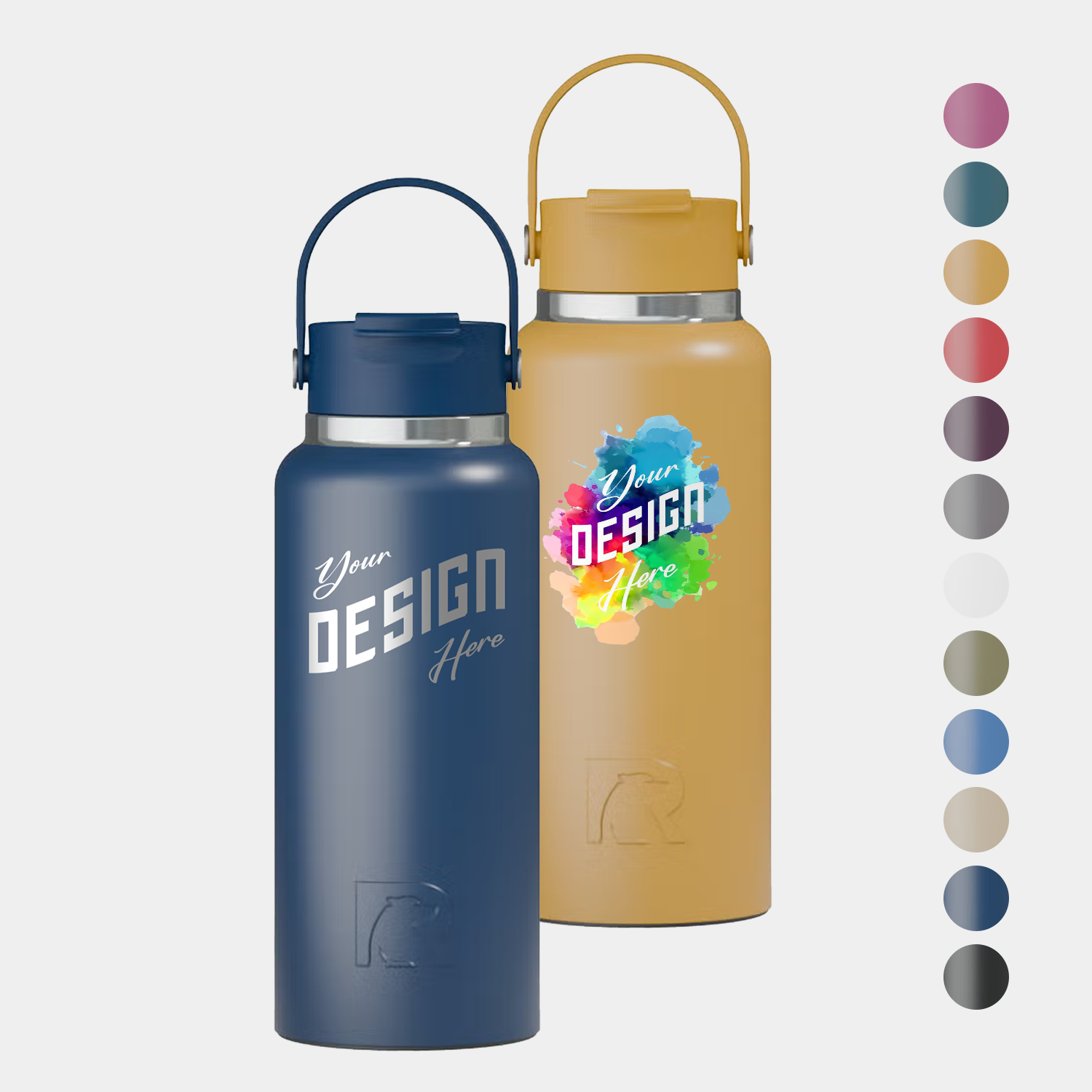 32 oz RTIC® Stainless Steel Ceramic Lined Outback Water Bottle, custom water bottle with logo imprint 2