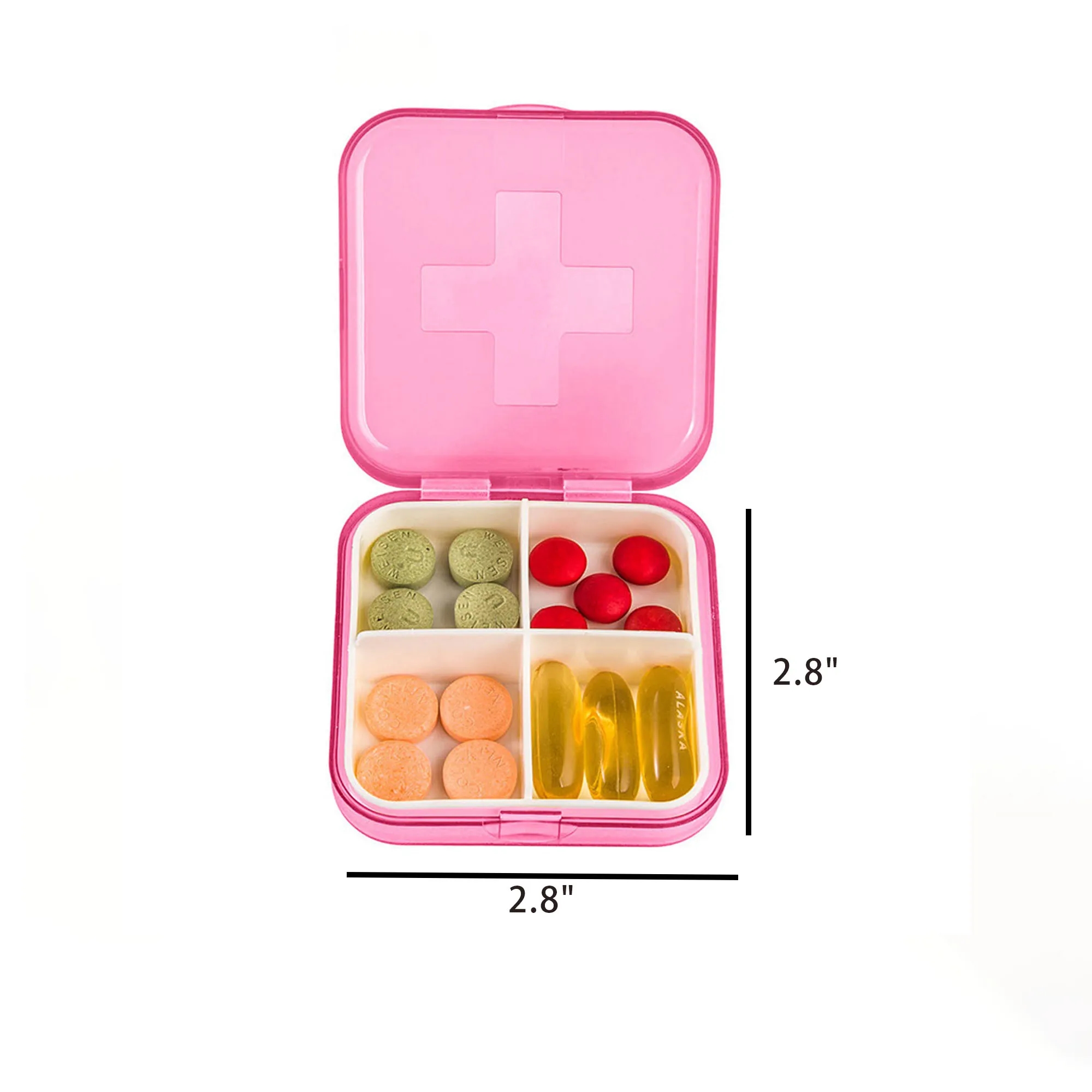 Portable Pill Organizer with 4 Compartments 3