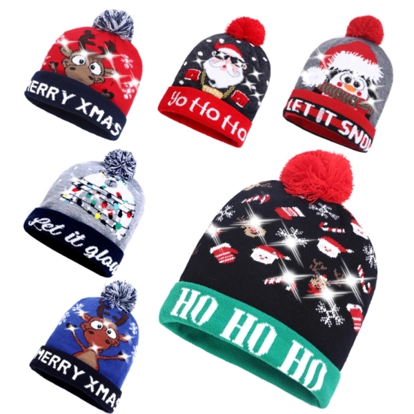 LED Knitted Christmas Beanie 11