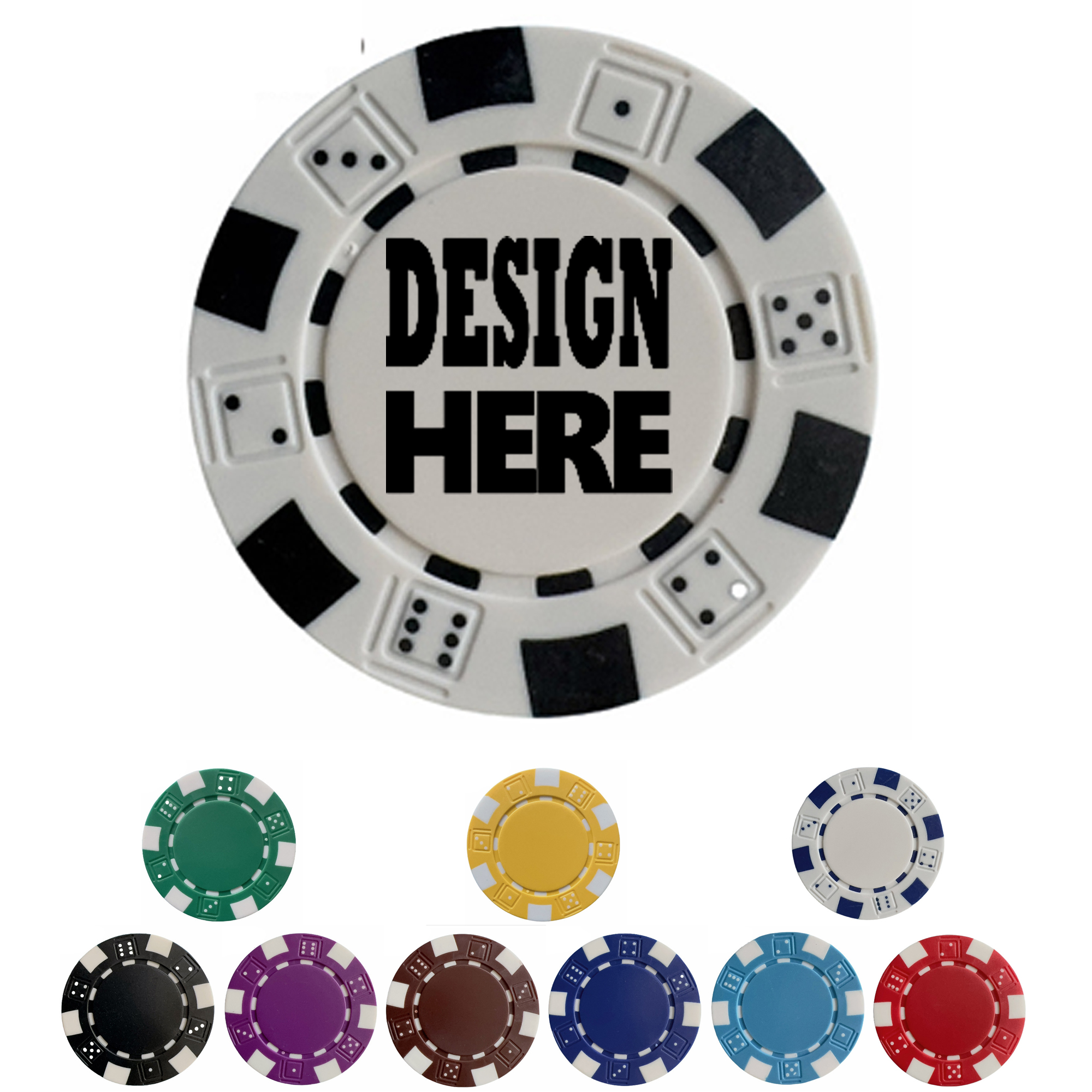 11.5g Professional Clay Poker Chips with Four-Color Printing 1