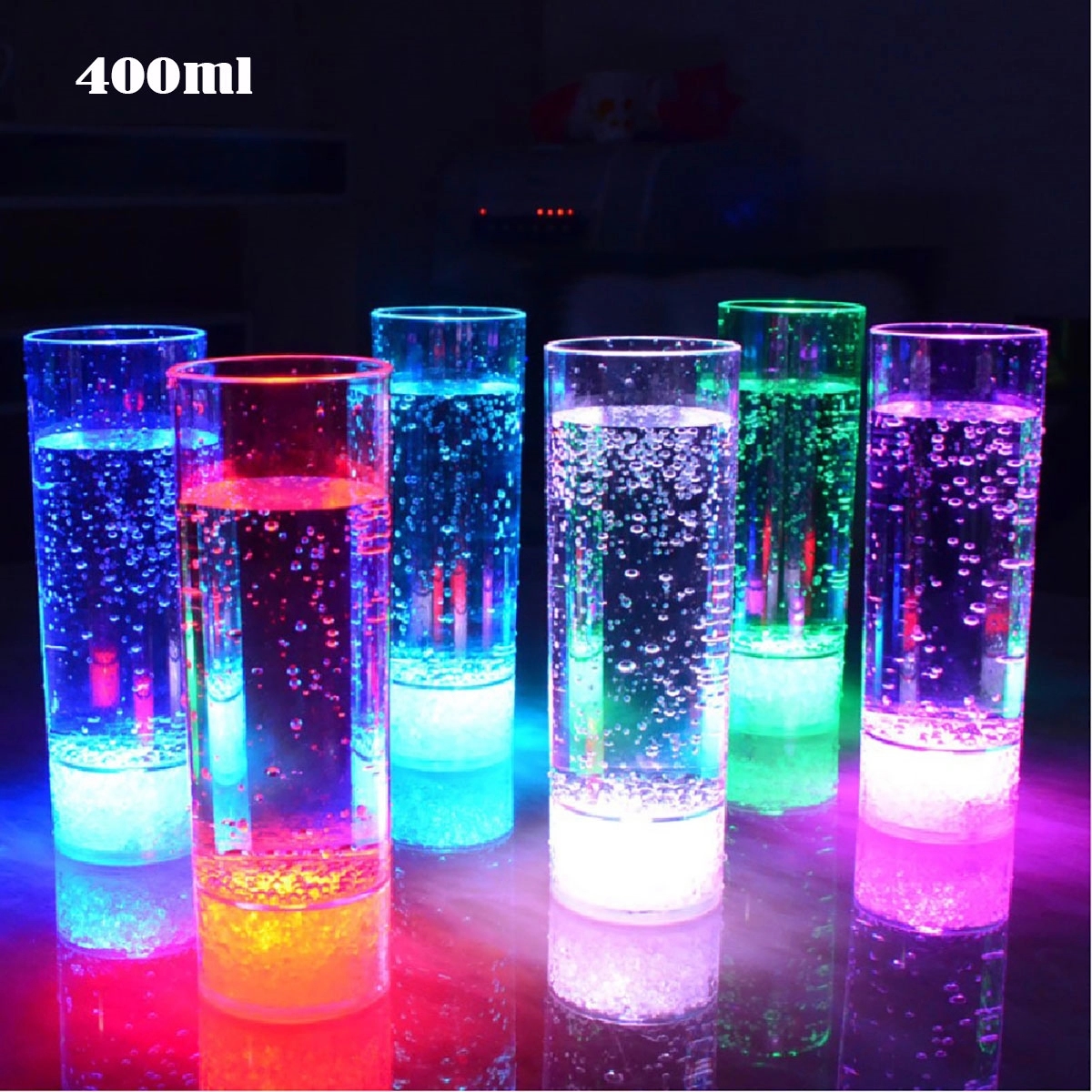 Led Wine Champagne Flute Glasses Set Of 6 3