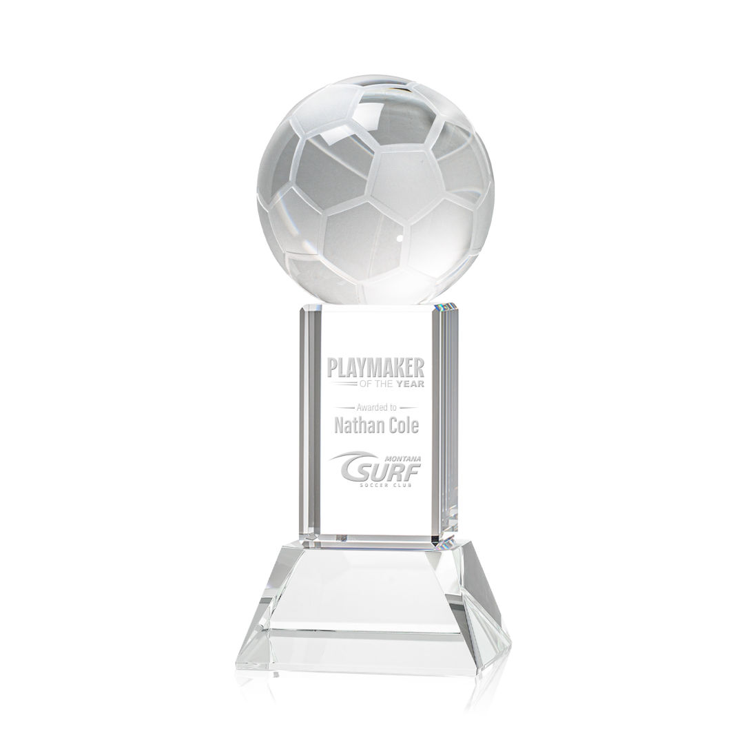 Soccer Ball Award on Stowe Base - Clear 6