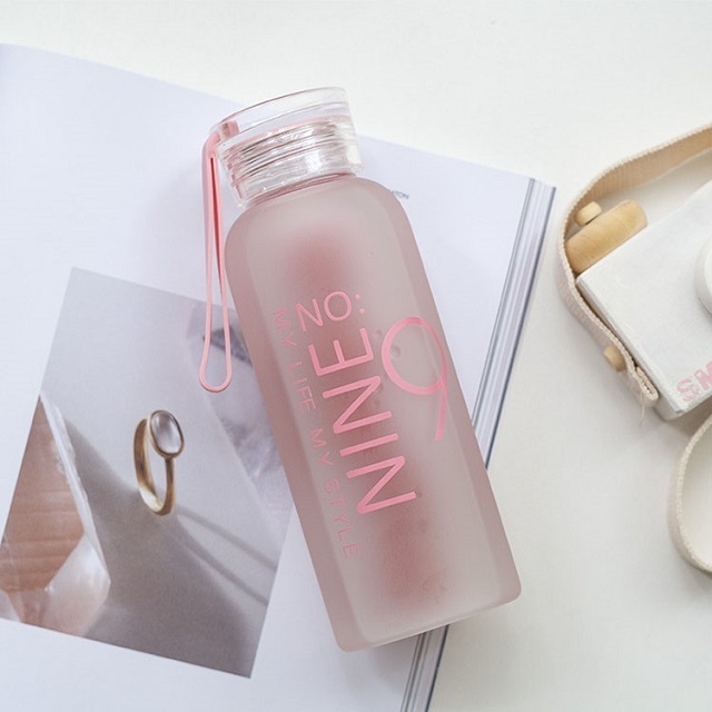 Glass Water Bottle 15 oz 5