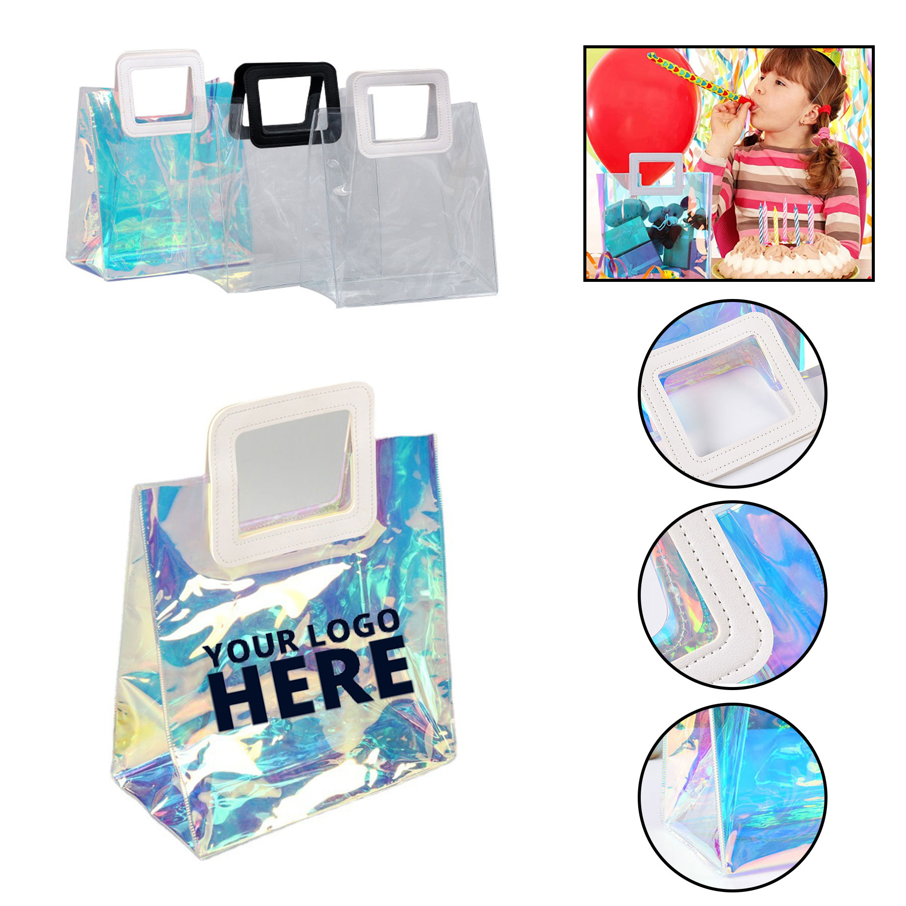 Clear Iridescent Tote 1