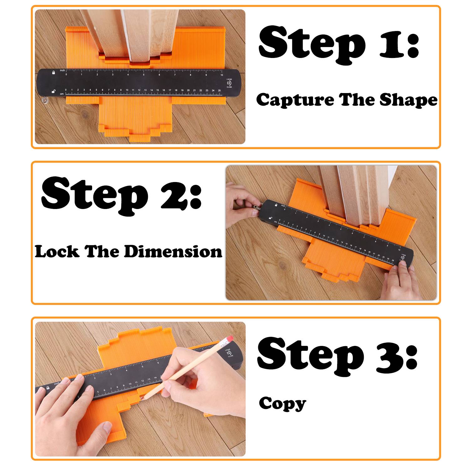 2 PCS Contour Gauge Measure Tool 2