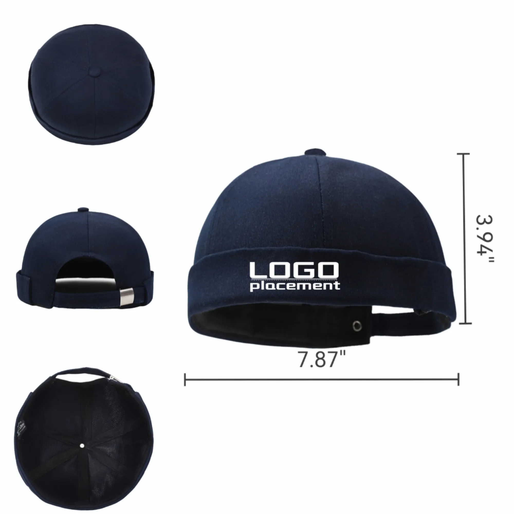 Yuppie Vintage Street Brimless Cap With Custom Logo 9