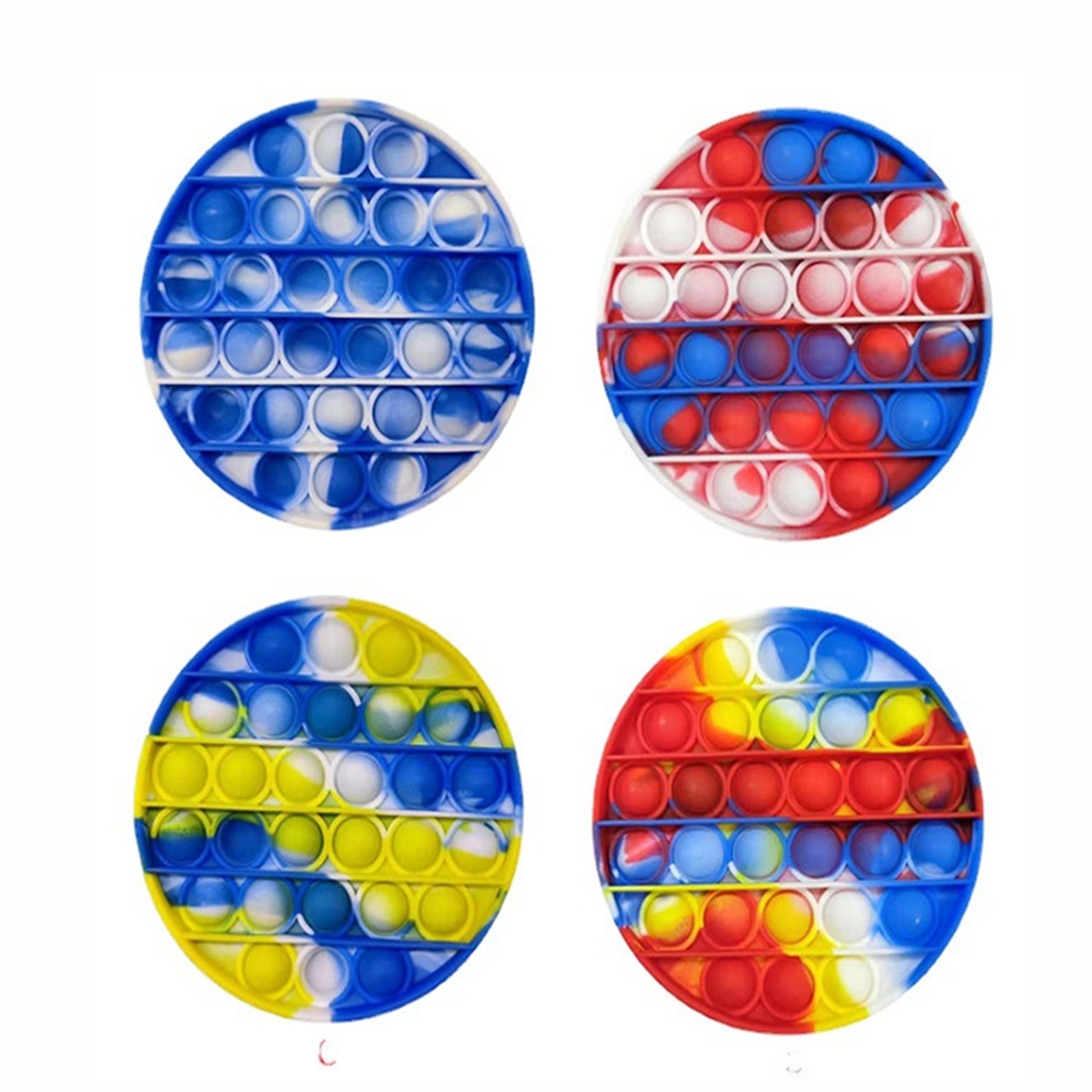 Round Camouflage Push Pop Bubble Fidget Toy 1