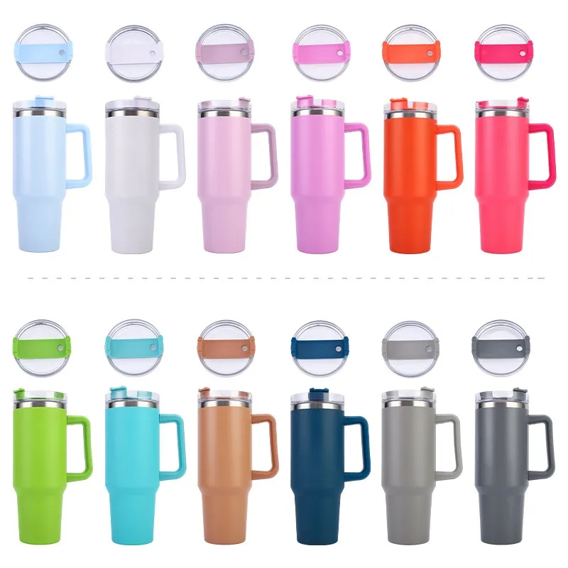 40 oz. Insulated Mug with Handle and Straw 5