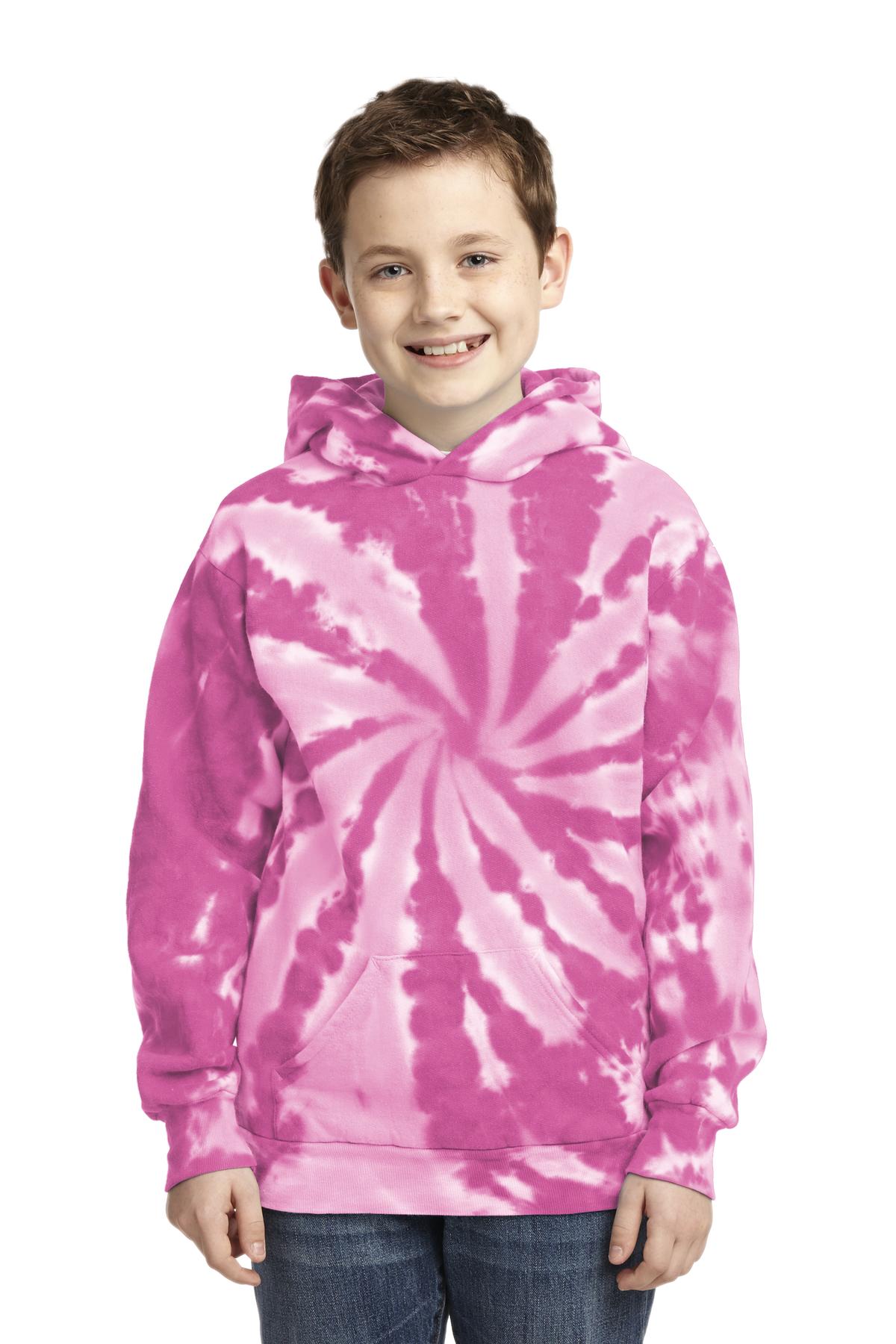 Port & Co Youth Tie-Dye Pullover Hooded Sweatshirt. PC146Y 49