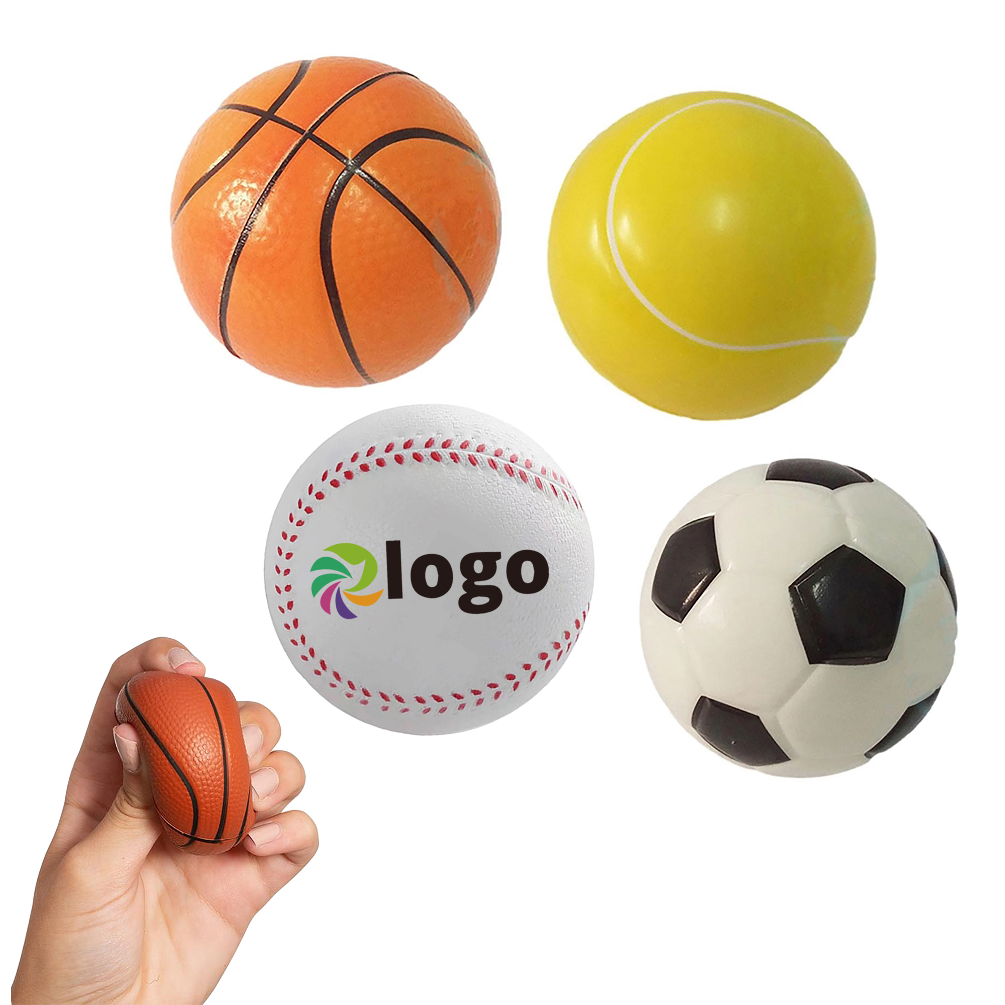 2.5 Inch Soccer Basketball Tennis Stress Ball 2