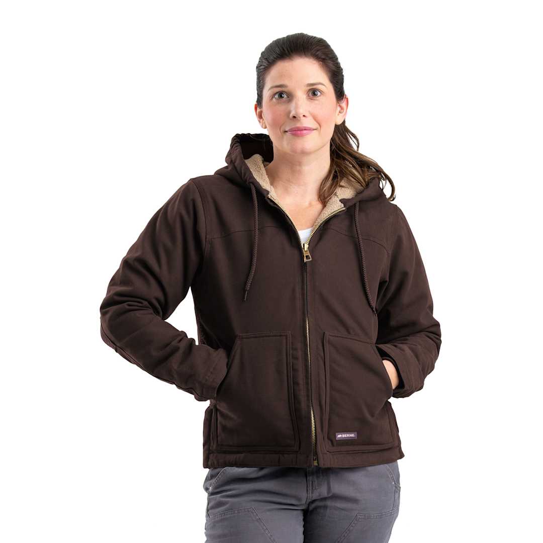 Berne Sherpa-Lined Softstone Duck Hooded Jacket 67