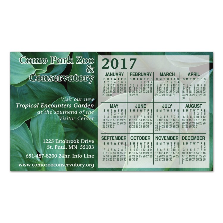 Vinyl Label Calendar (3.375"x 5.75") Rectangle Square Corners 2