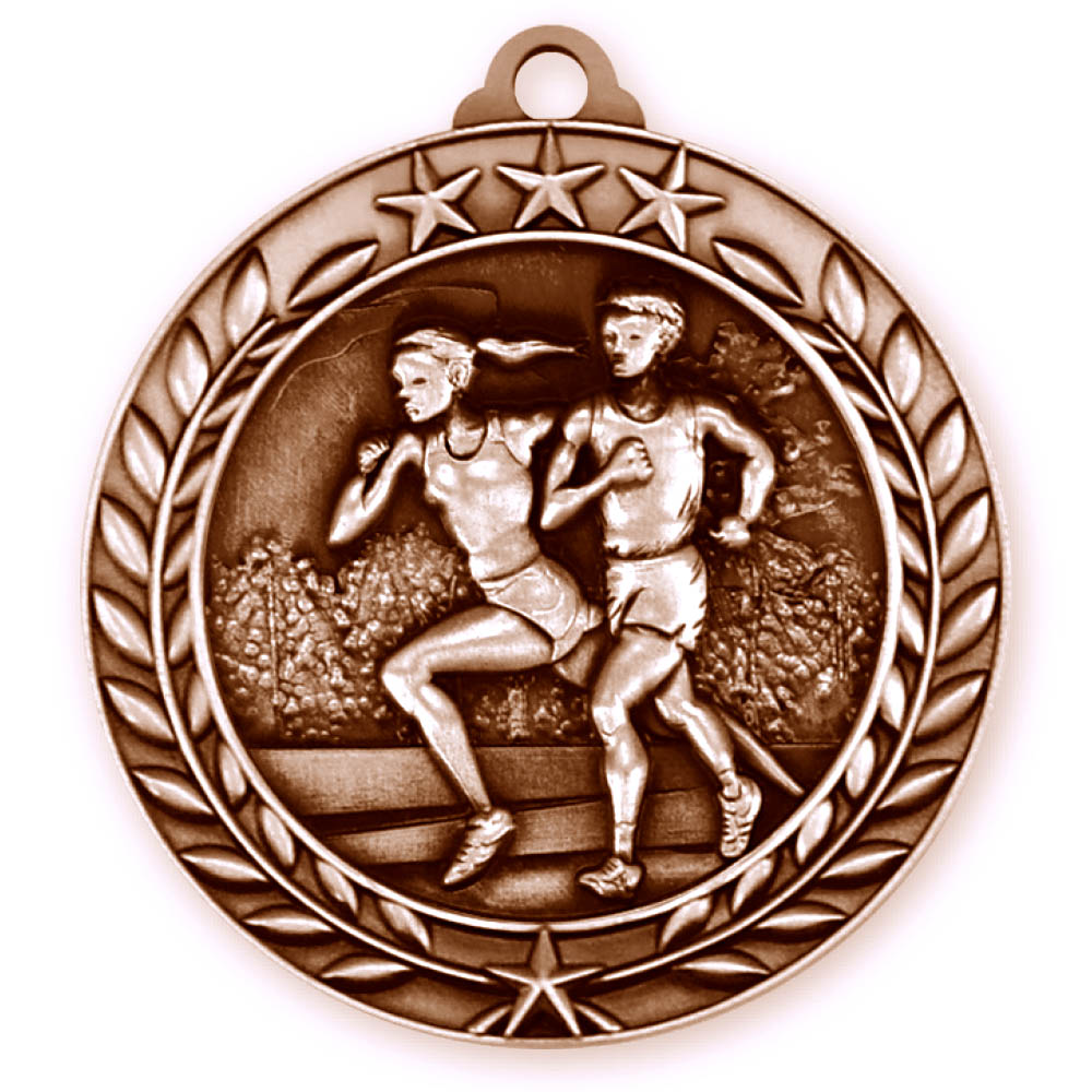 Cross Country Wreath Award Medallion (2-3/4") 2