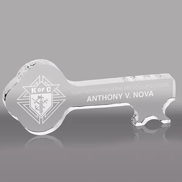 Key Shape Crystal Paperweight 2
