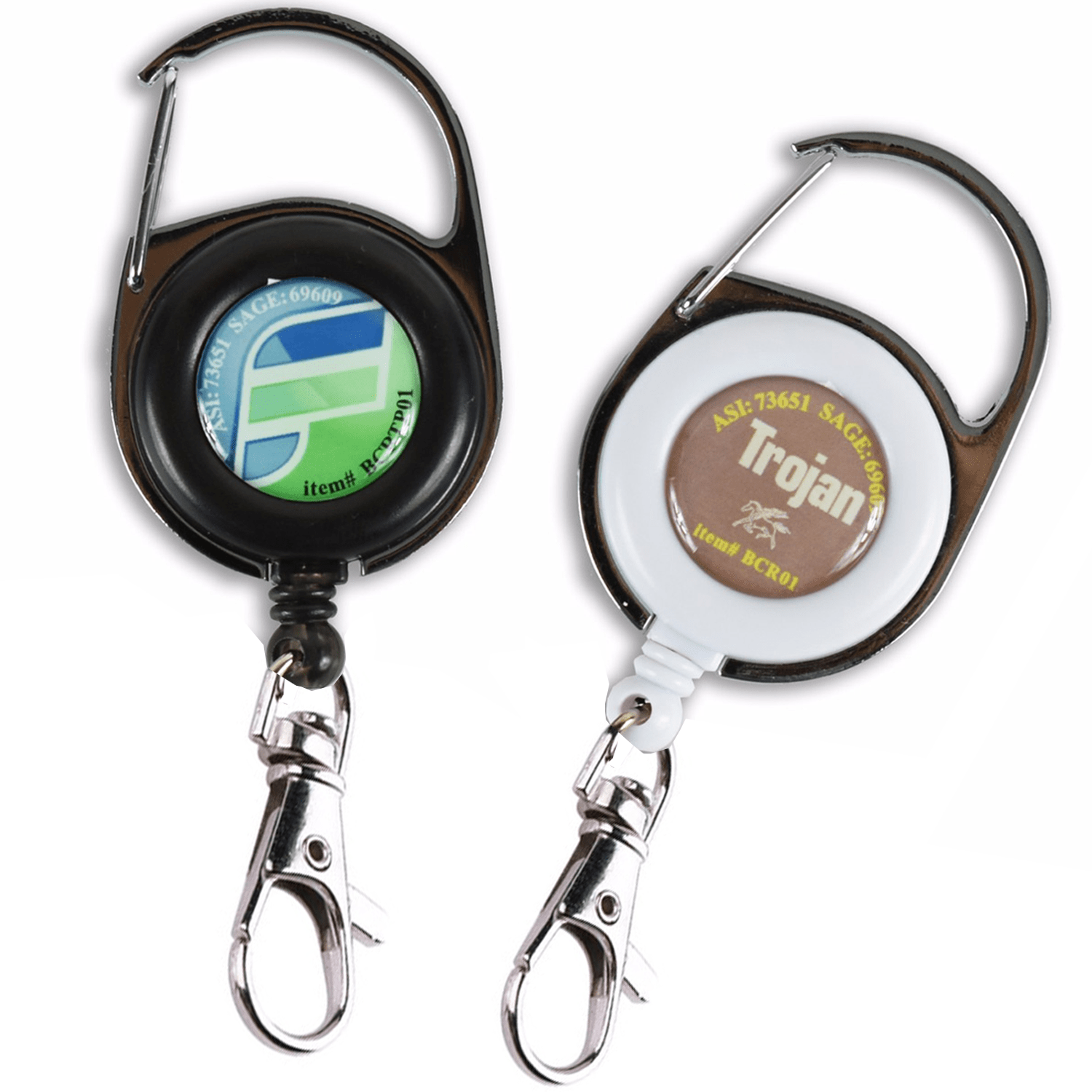 Retractable Carabiner Badge Reel w/ Lobster Claw 2