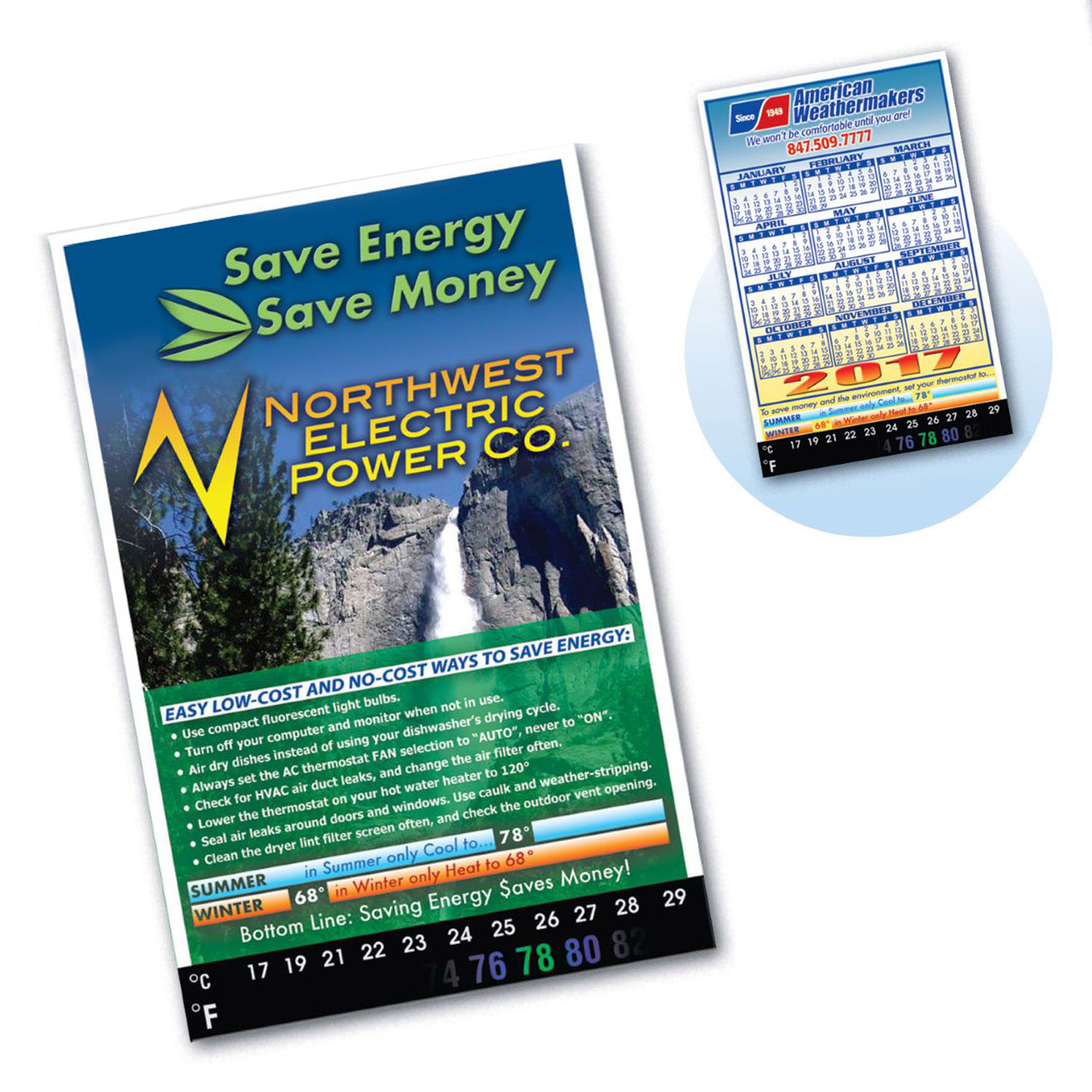 Green Line USA Eco Thermo-Strip Large Rectangle Magnets