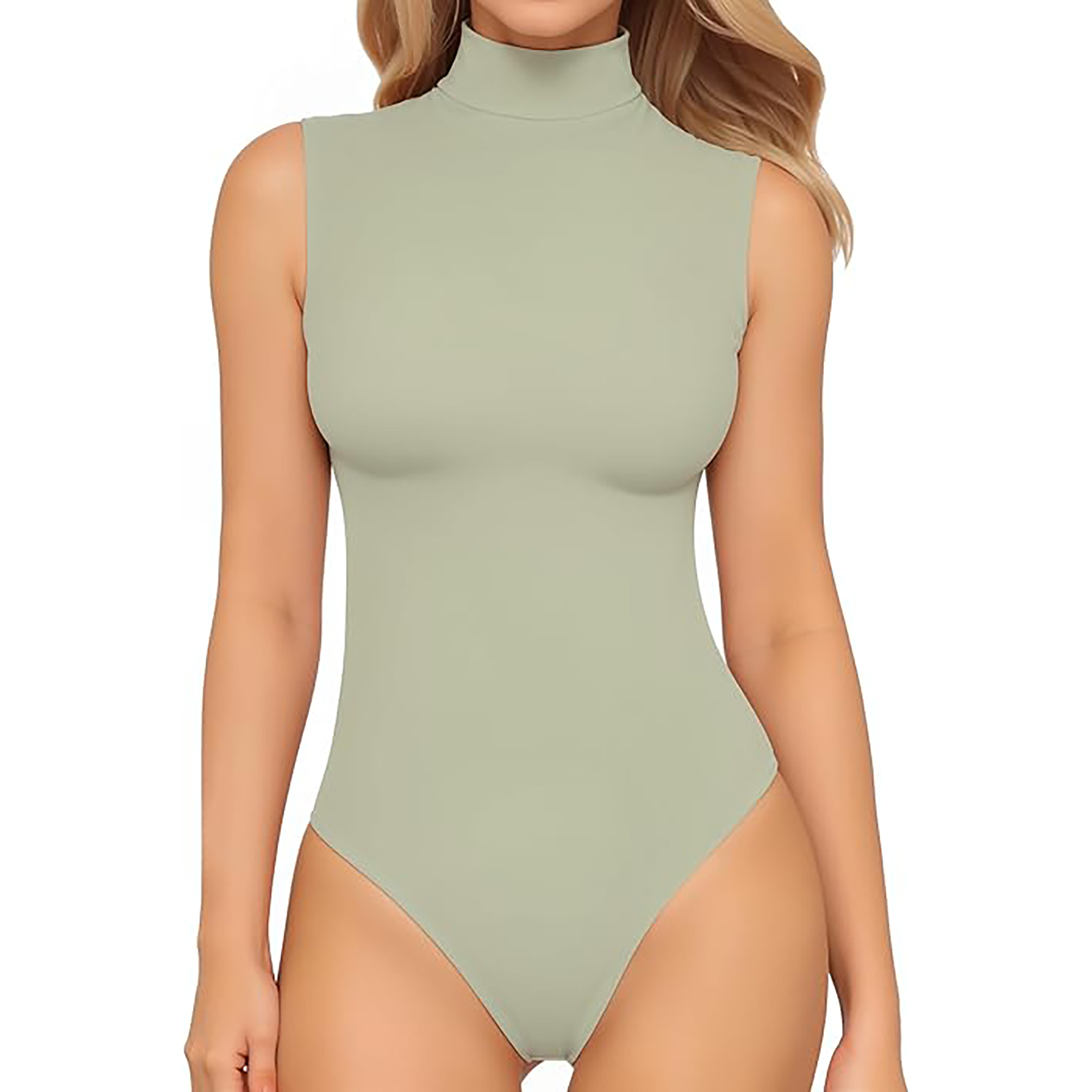 Women's Turtleneck Sleeveless Bodysuit 7