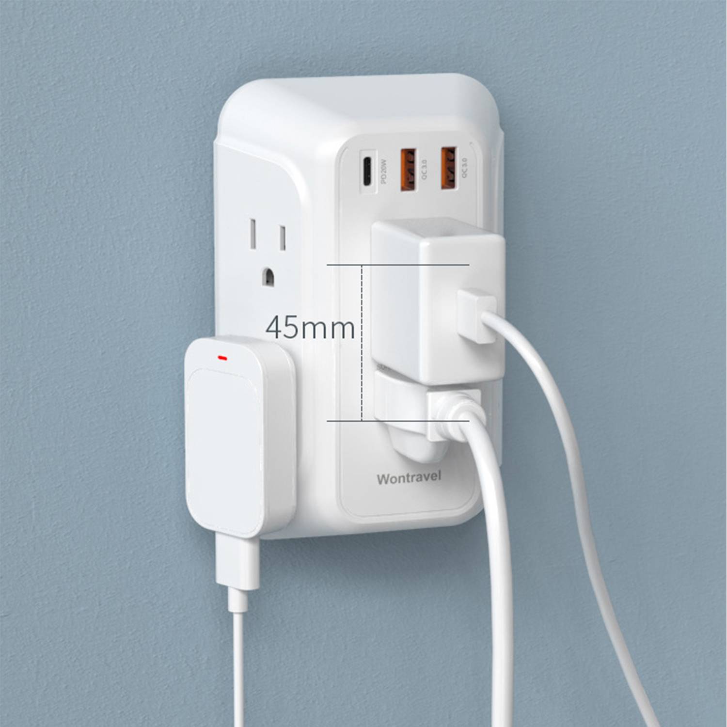 Wall Charger Surge Protector 6 Outlet Extender with 3 USB 5
