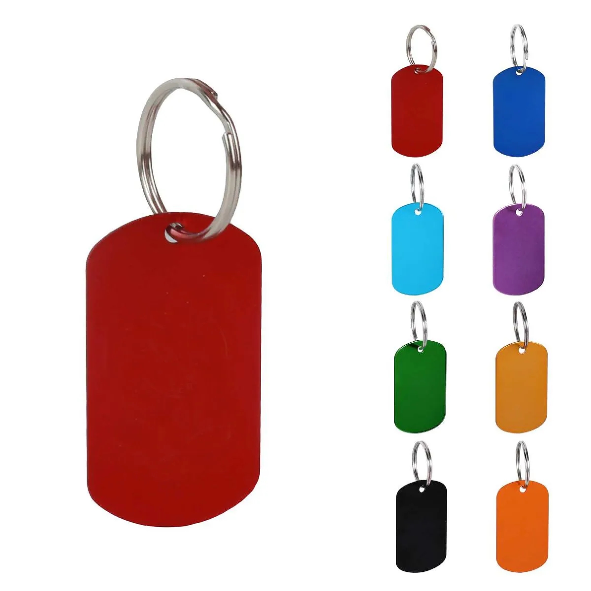 ENGRAVED METAL DOG TAG KEYCHAIN 6