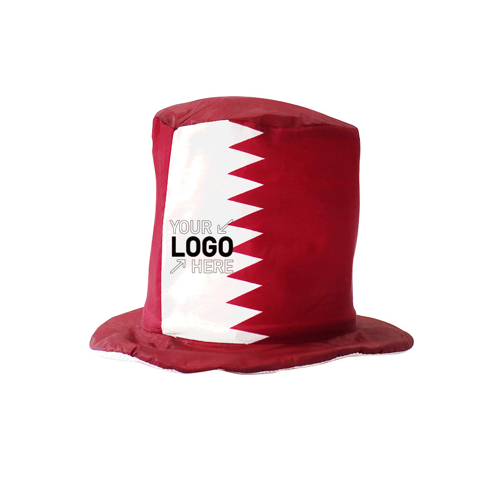 Qatar World Cup National Flag Football Fans Customized Top Hat 4