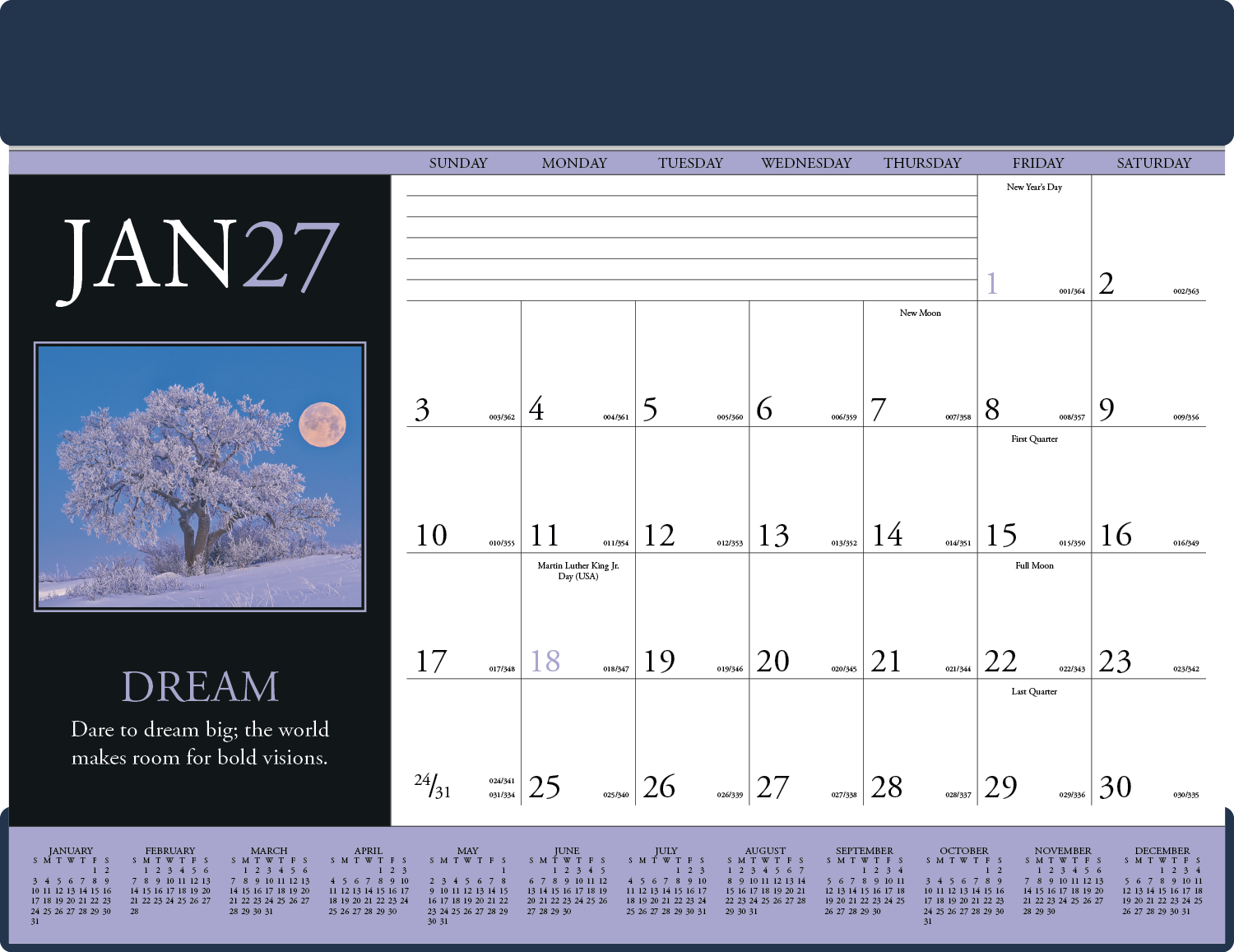 Triumph® Calendars Motivations Desk Pad 52