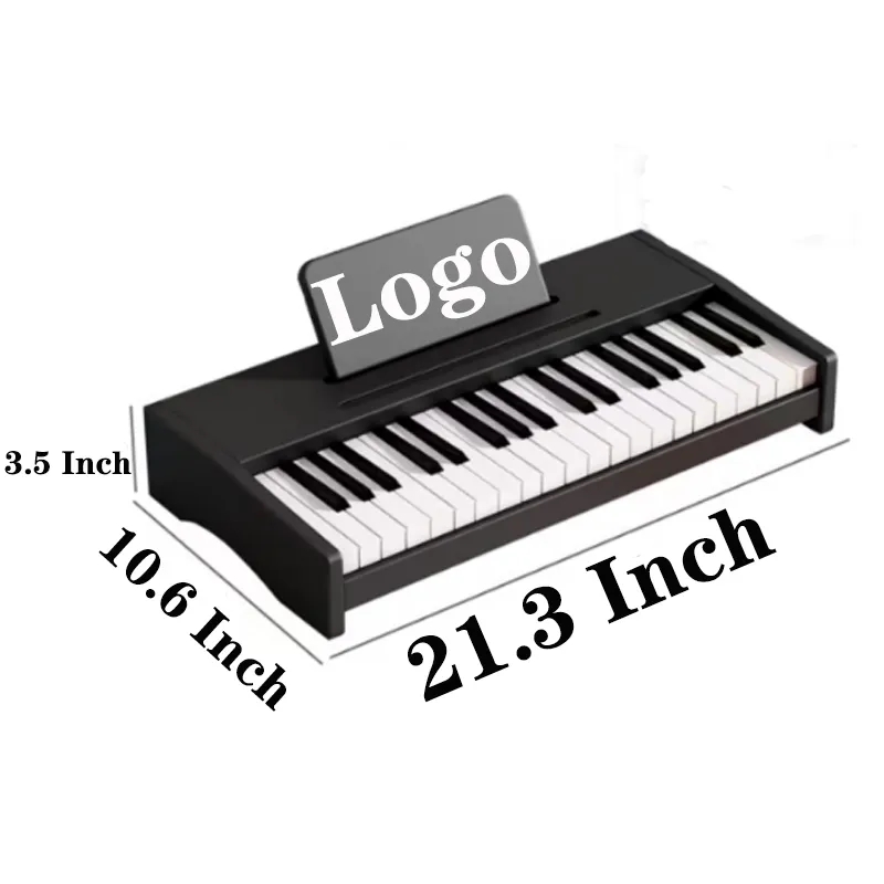 MOQ1 Children's Teaching Wooden 37-Key Piano 2