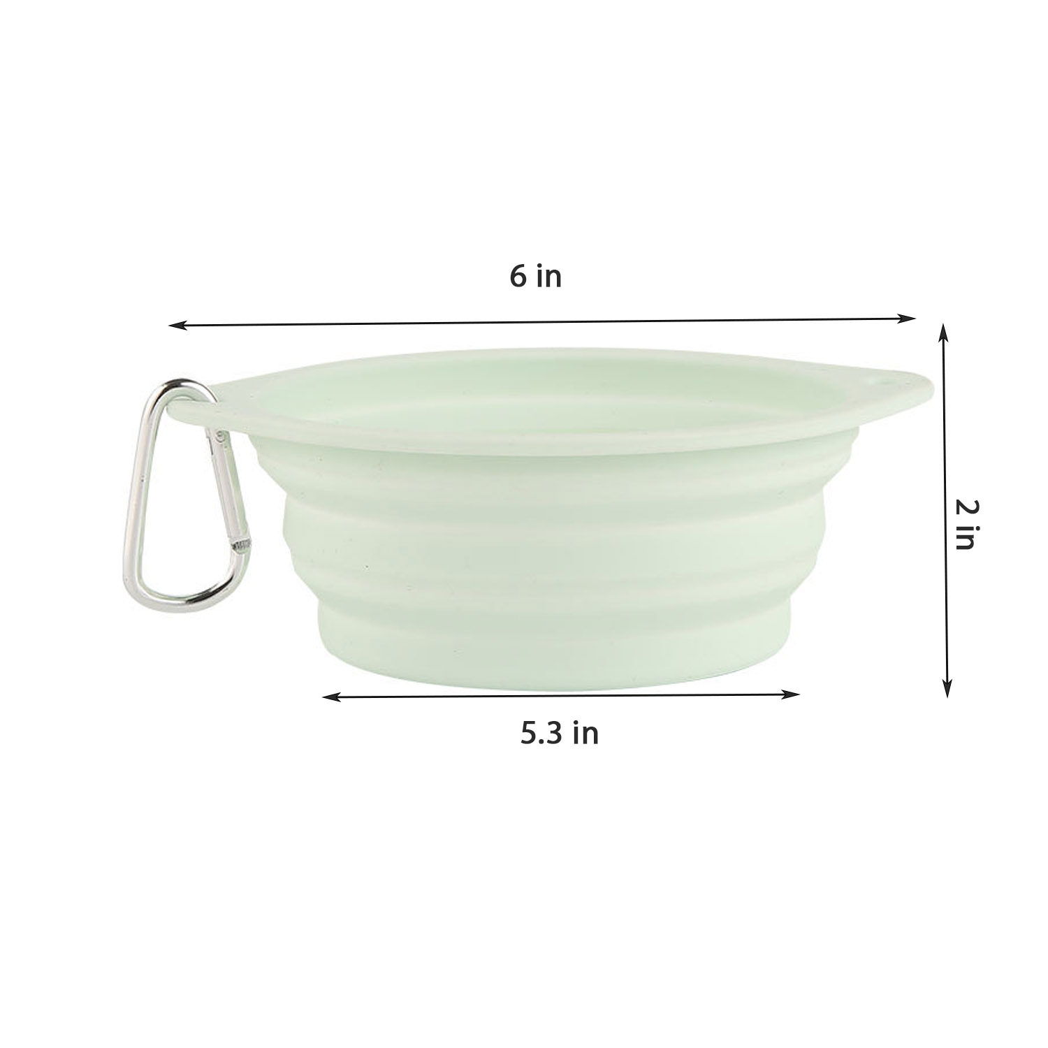 Portable Silicone Collapsible Pet Bowl w/ Carabiner 8