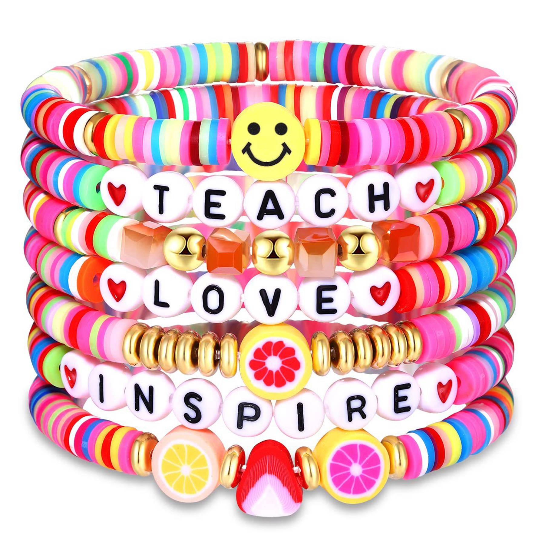Plastic Colorful soft earthenware pendant bracelet 11