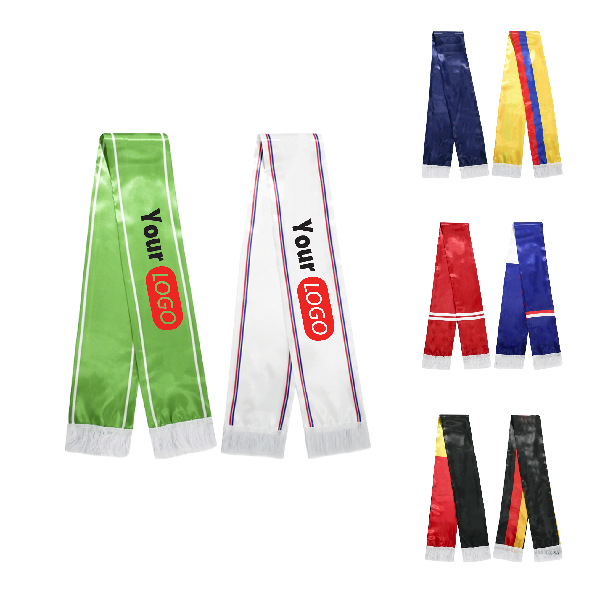 Customized Football Fan Scarf With Fringe 1