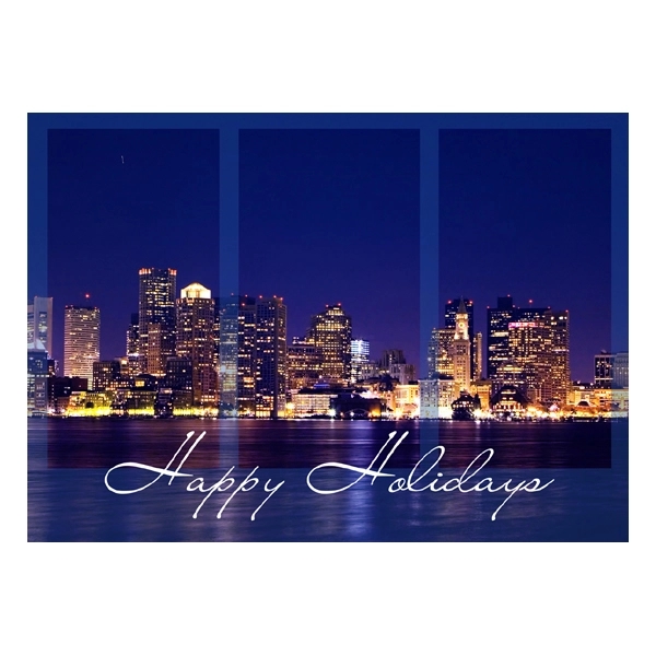 Boston Skyline Regional Holiday Card 1