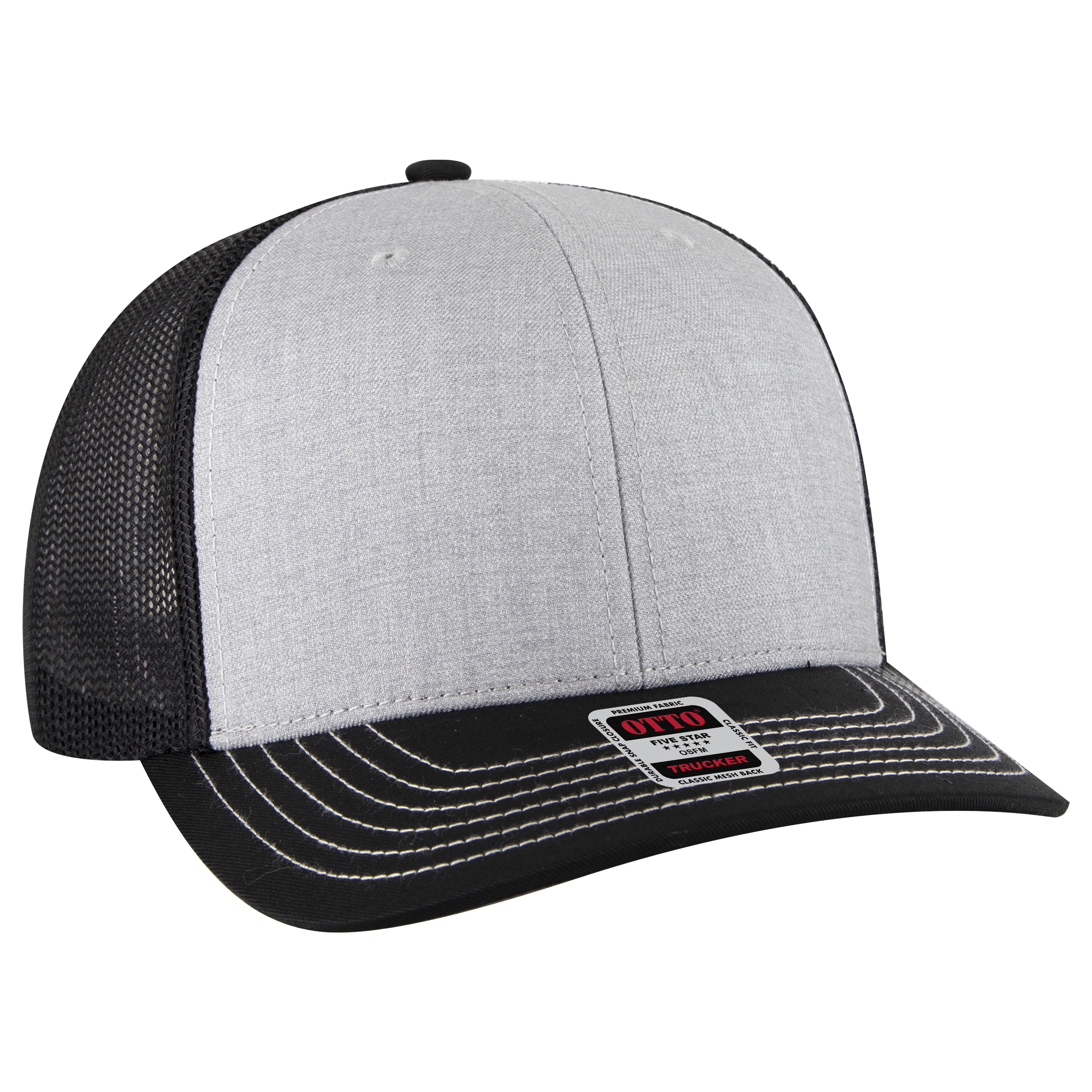 OTTO CAP® 6 Panel Mid Profile Mesh Back Trucker Hat 191