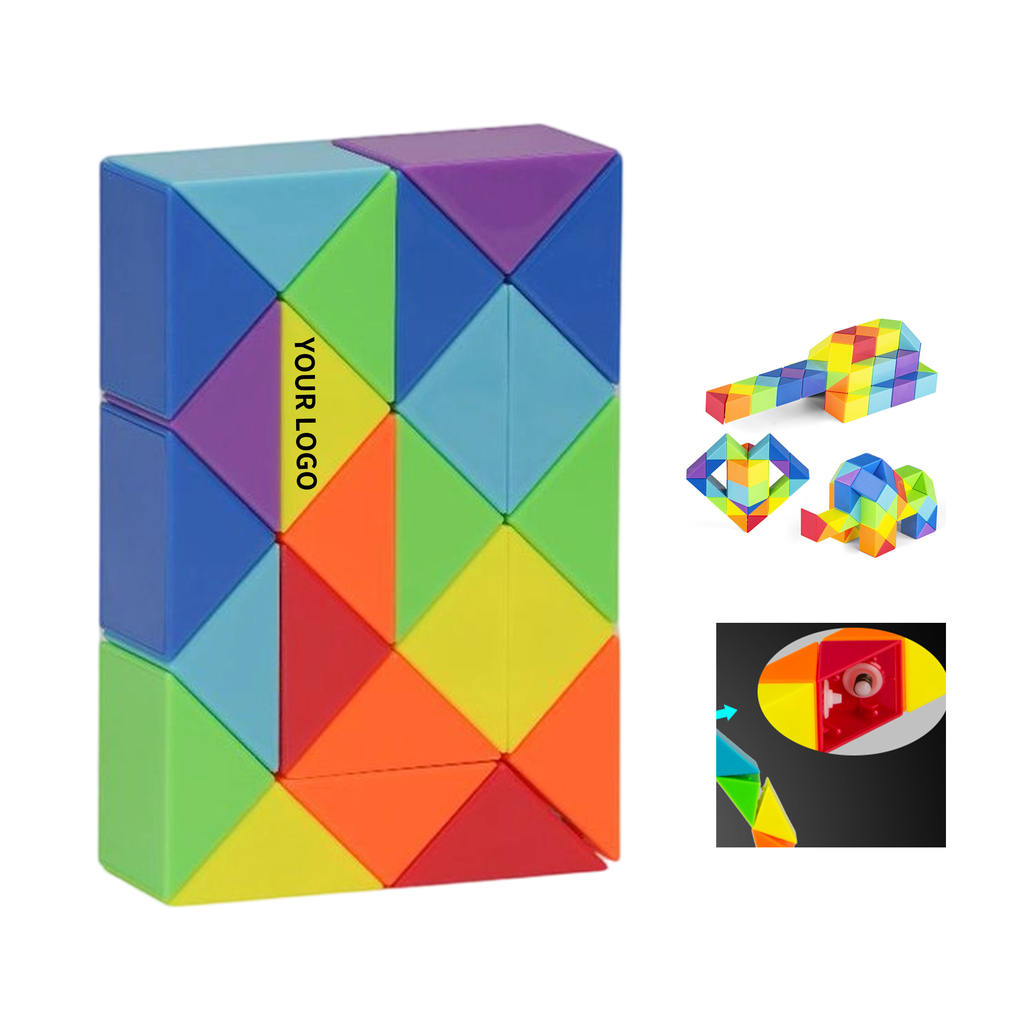 Large Twist Puzzle Snake With 24 Segment 4" Length x 0.98" Width x 2.8" Height 3