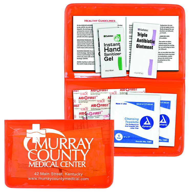 "Delilah" 12 Piece First Aid Kit In Colorful Vinyl Pouch 31
