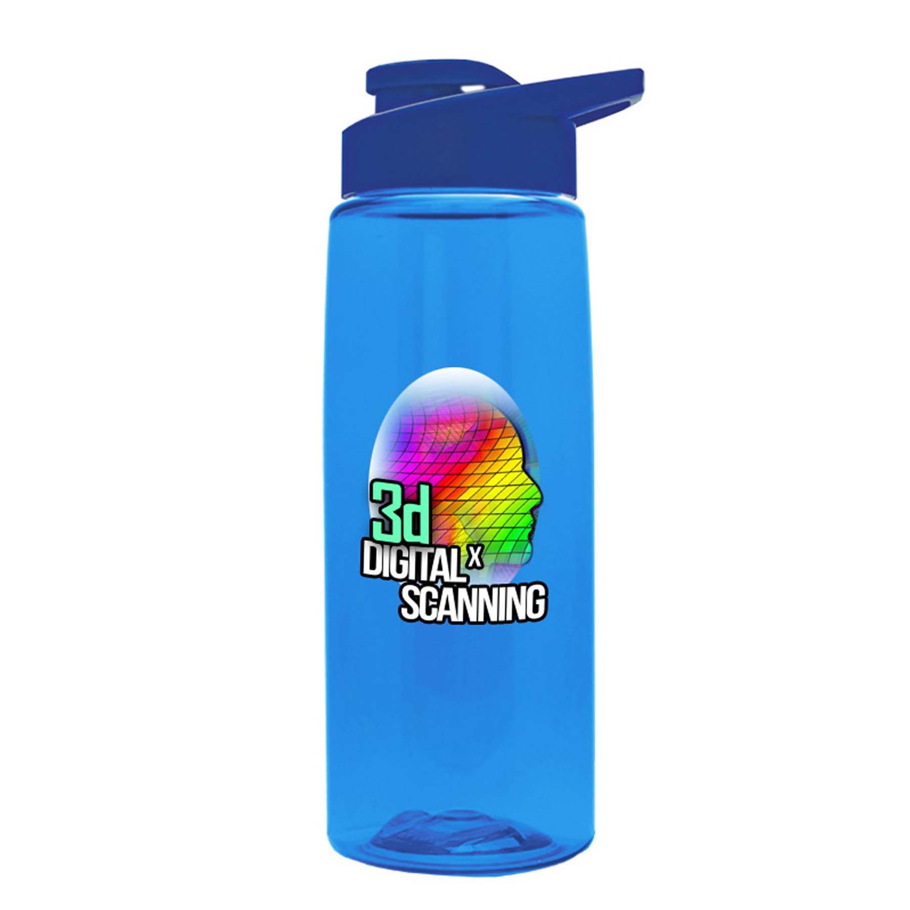 The Flair - 26 oz. Transparent Tritan Bottle with Drink thru and Digital Imprint 6