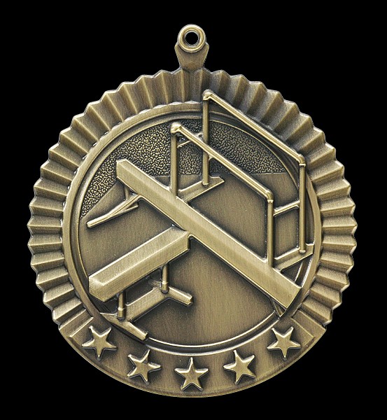 Gymnastics Female Star Medal 2 3/4" 2