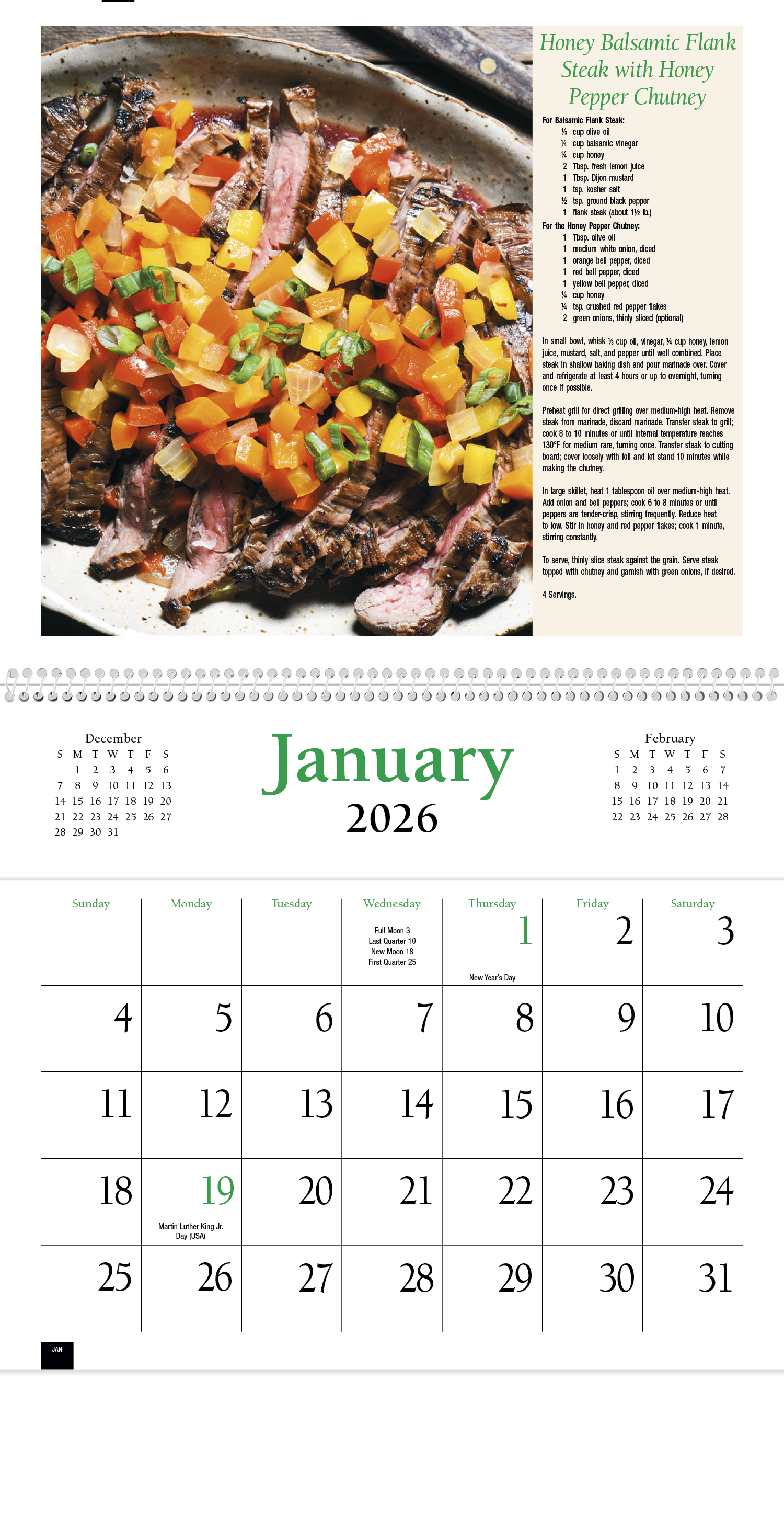 HotLine® Products Recipe Pocket Calendar 17