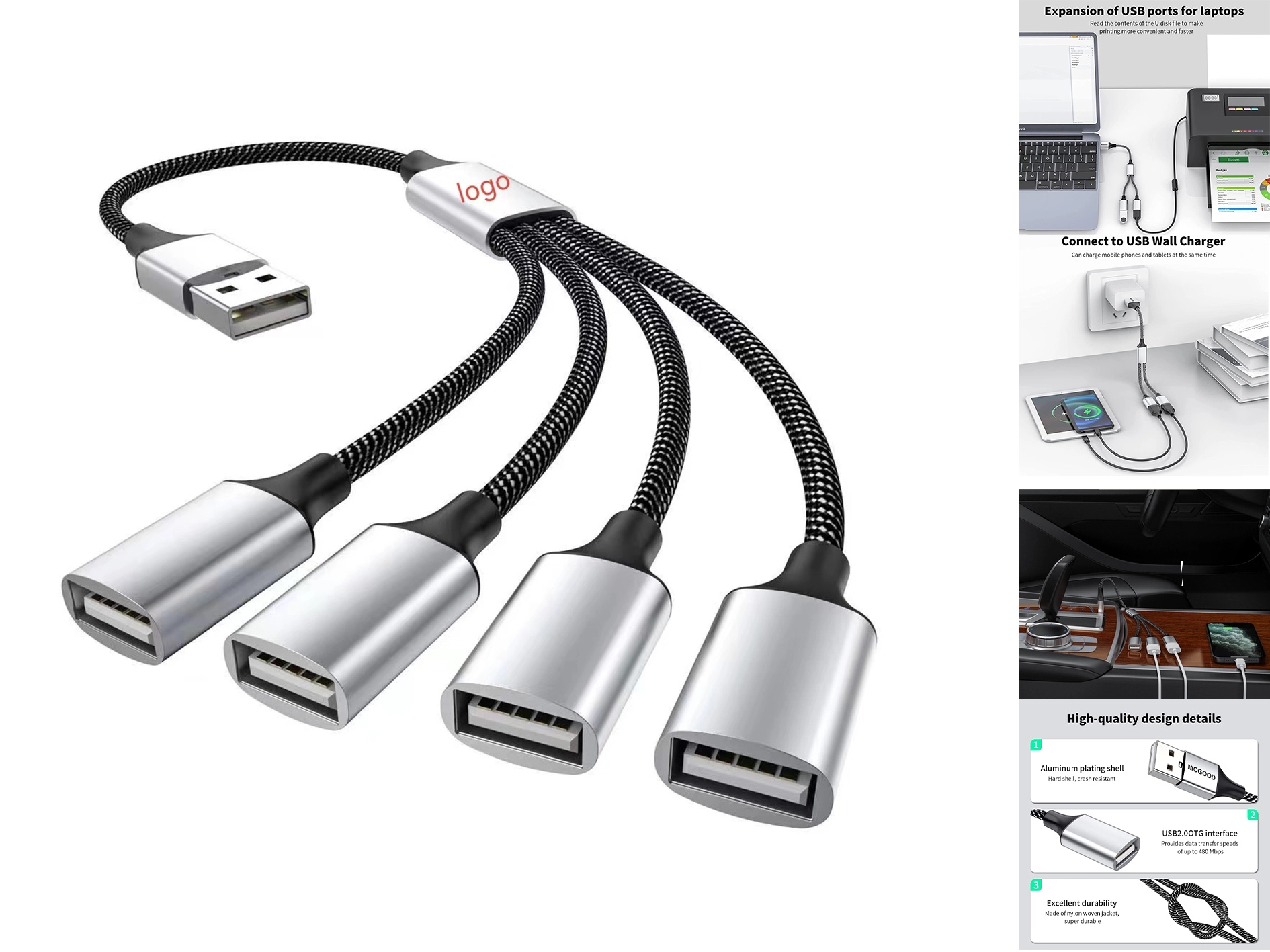 4-In-1 Usb Multi Port Data Splitting Adapter 3