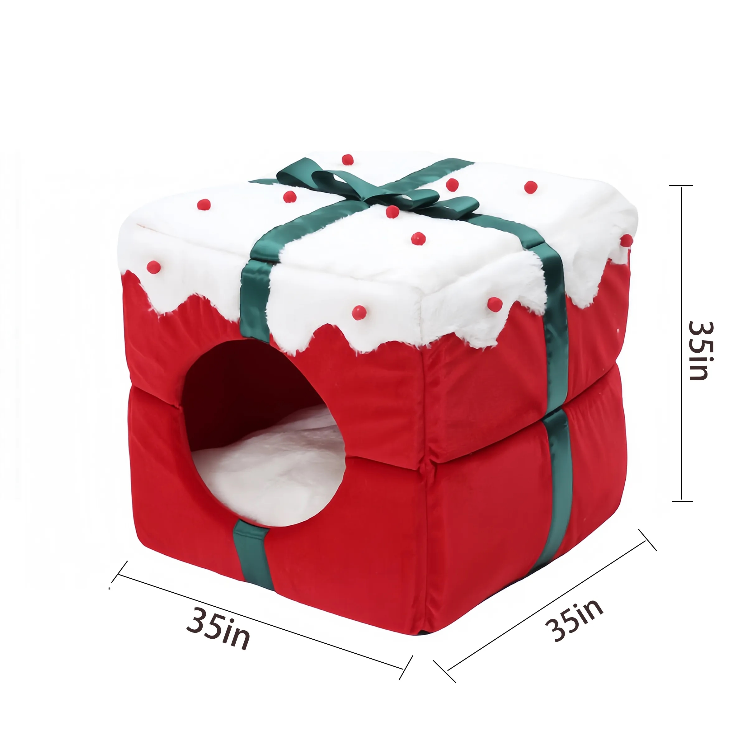 Fleece Christmas Removable Pet Cat Litter 3